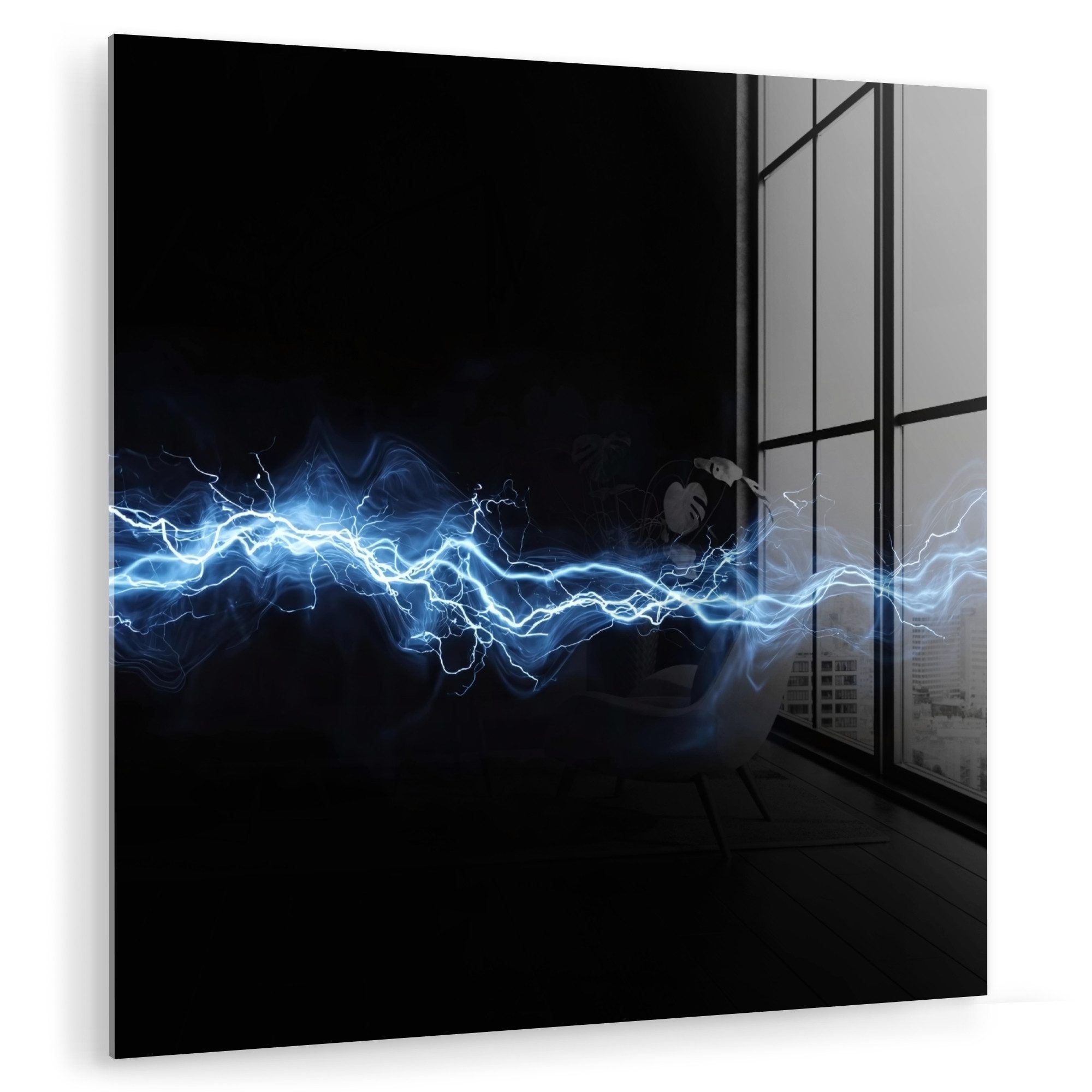 MuchoWow Acrylglasbild Blitzschlag - Blau - günstig online kaufen