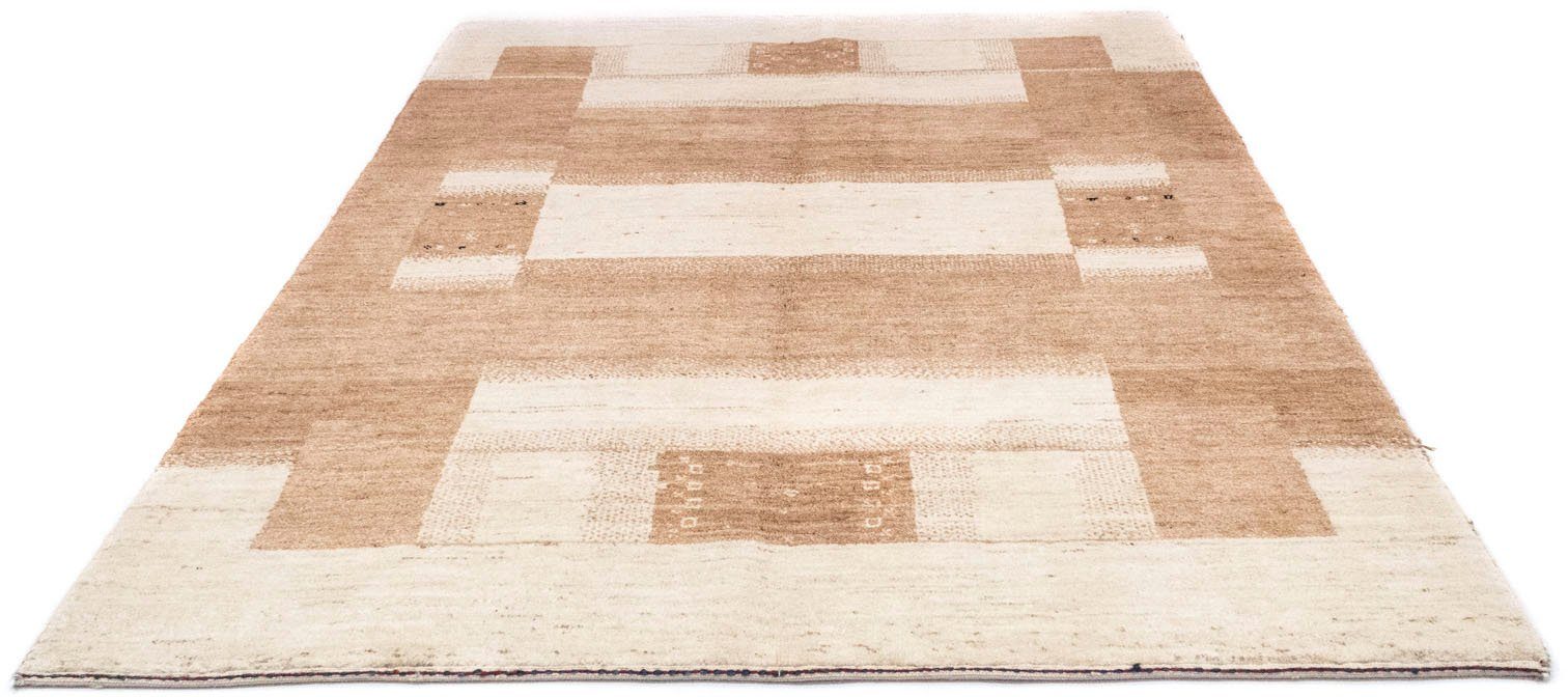 Wollteppich Loribaft Teppich handgeknüpft braun, morgenland, rechteckig,  Höhe: 15 mm, handgeknüpft, Schmutzabweisend/Pflegeleicht