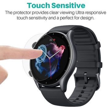 Wigento Smartwatch-Hülle Für Amazfit GTR 3 Pro 3D Curved Schutz Folie Soft Film Schutz Cover Displayschutz