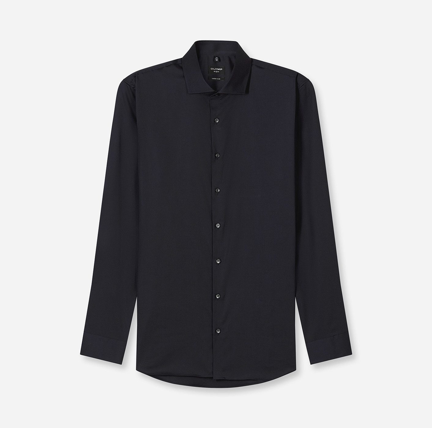 OLYMP Langarmhemd No. Six Businesshemd, super slim, Royal-Kentkragen, unifarben