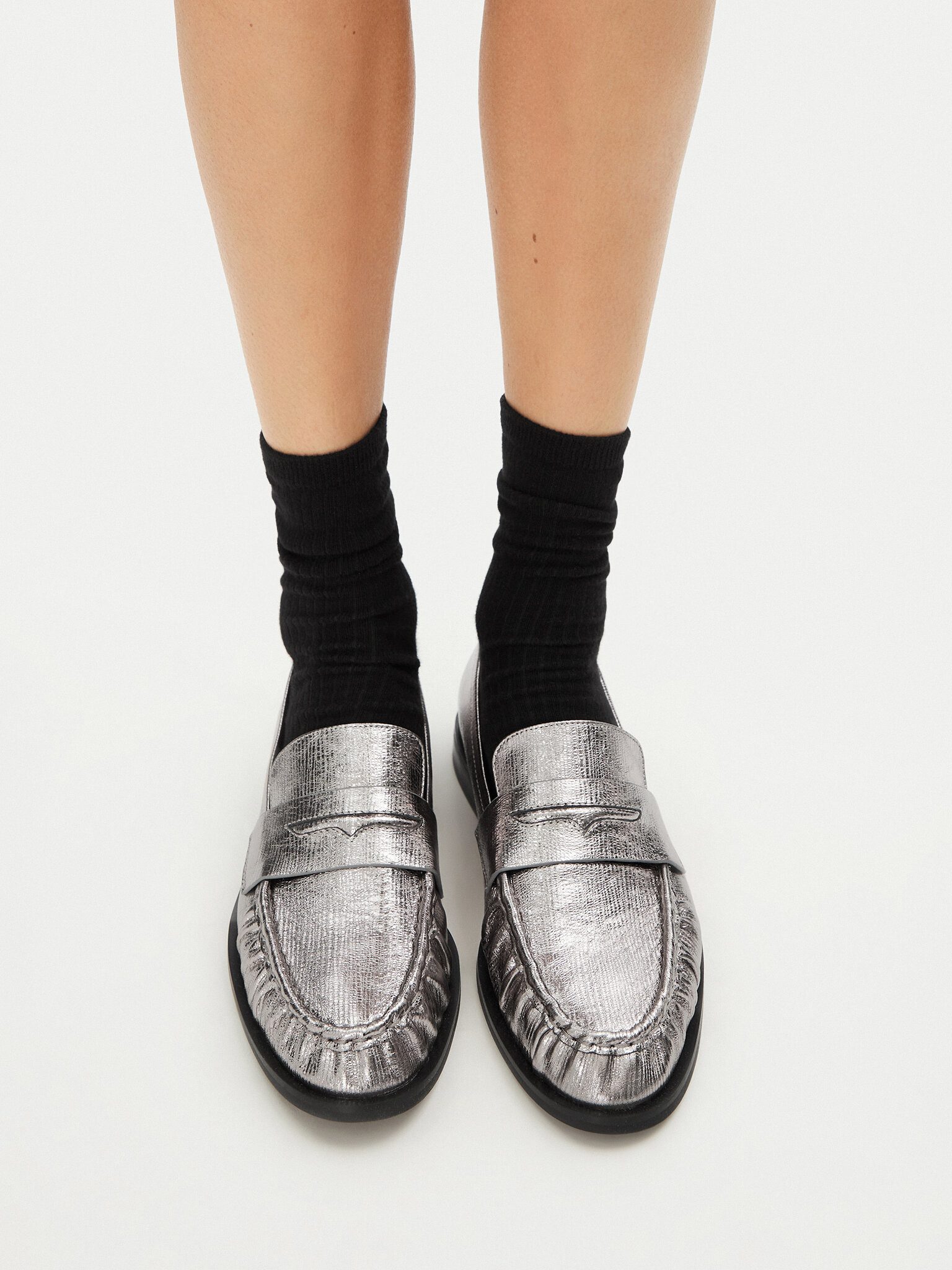 Badura Badura Damen-Loafers Silber LILA-SLT152SK Mokassin