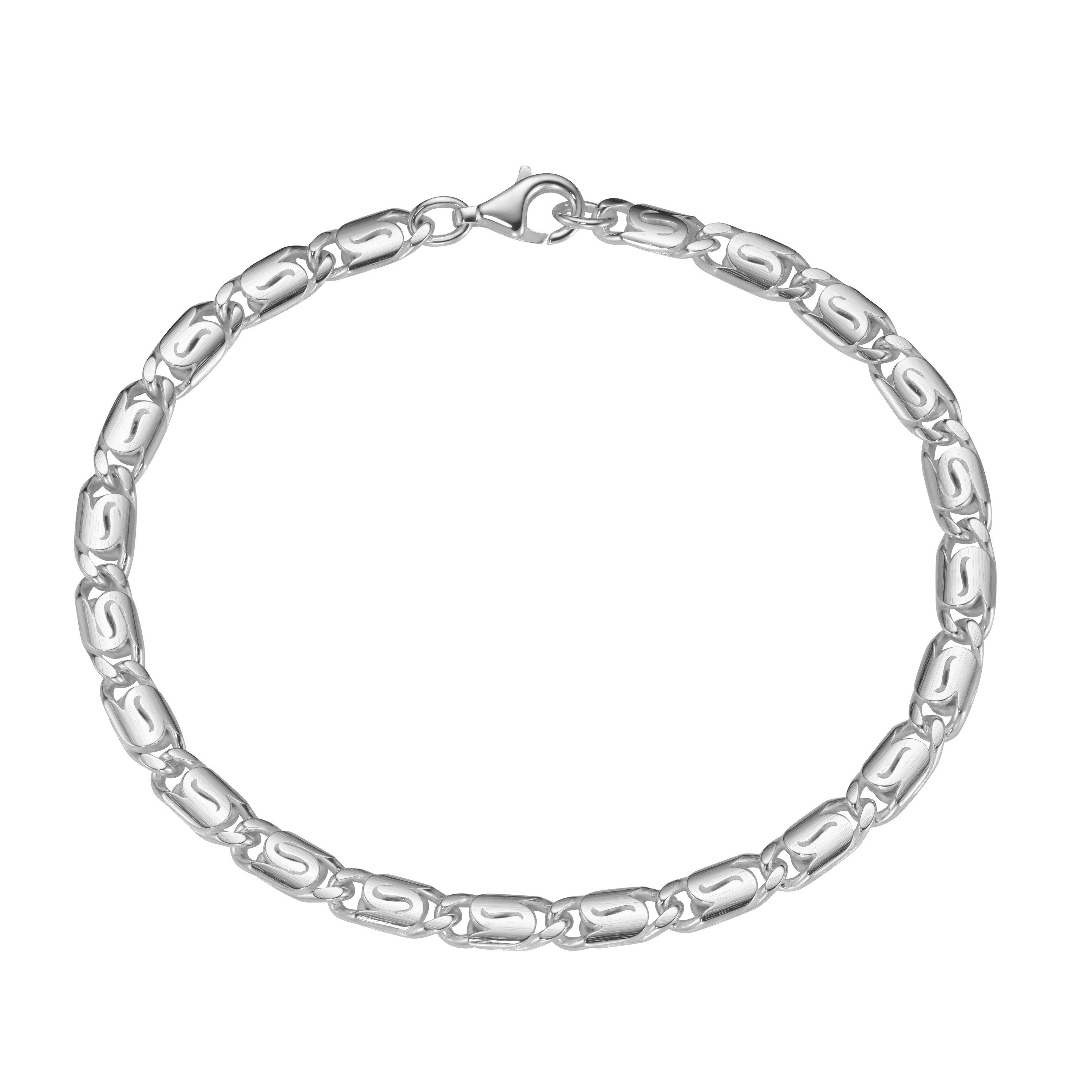 Armband S-Panzerkette, massiv, Silber 925