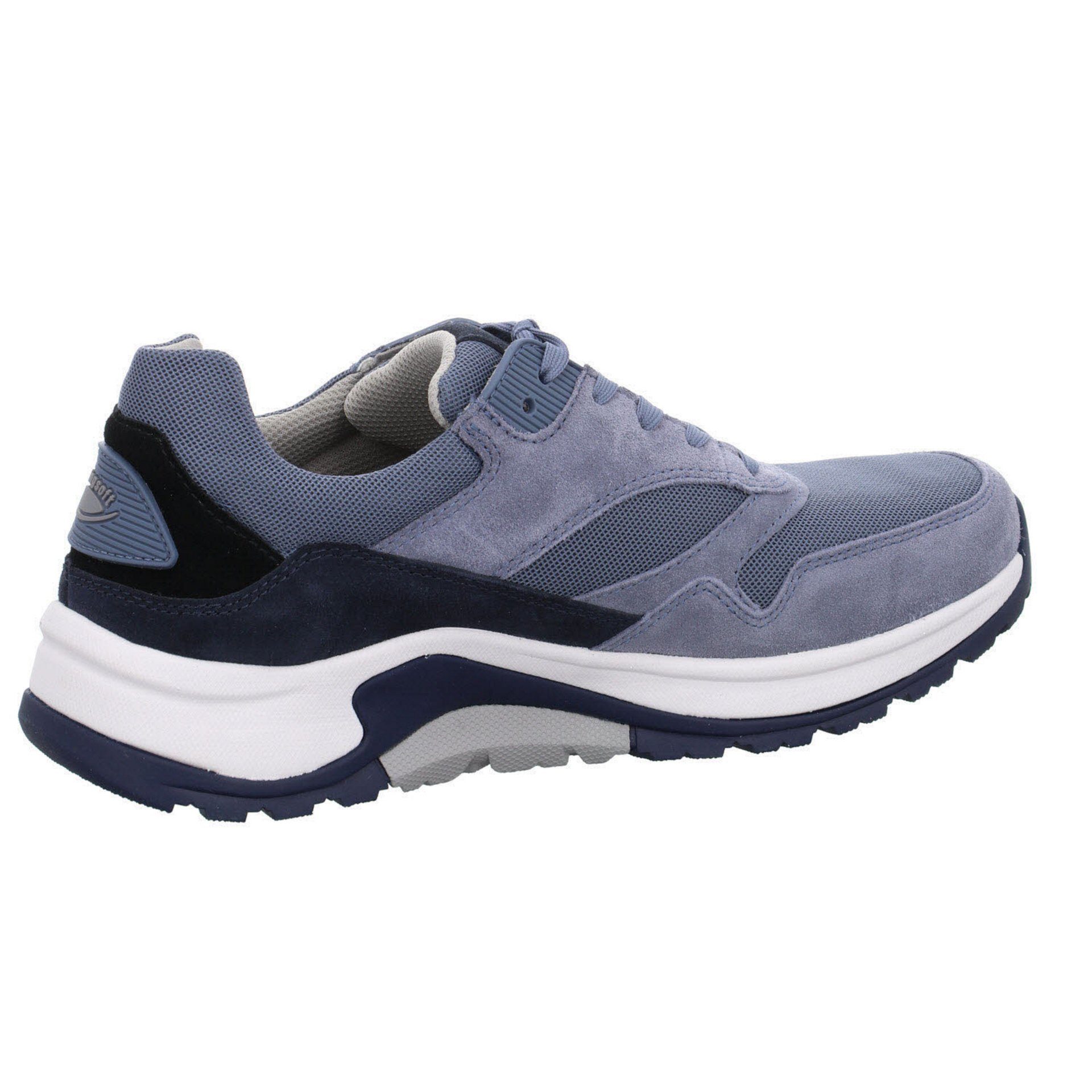 Pius Gabor Herren Sneaker Schuhe Schnürschuh hell blau Leder-/Textilkombination Rollingsoft Sneaker