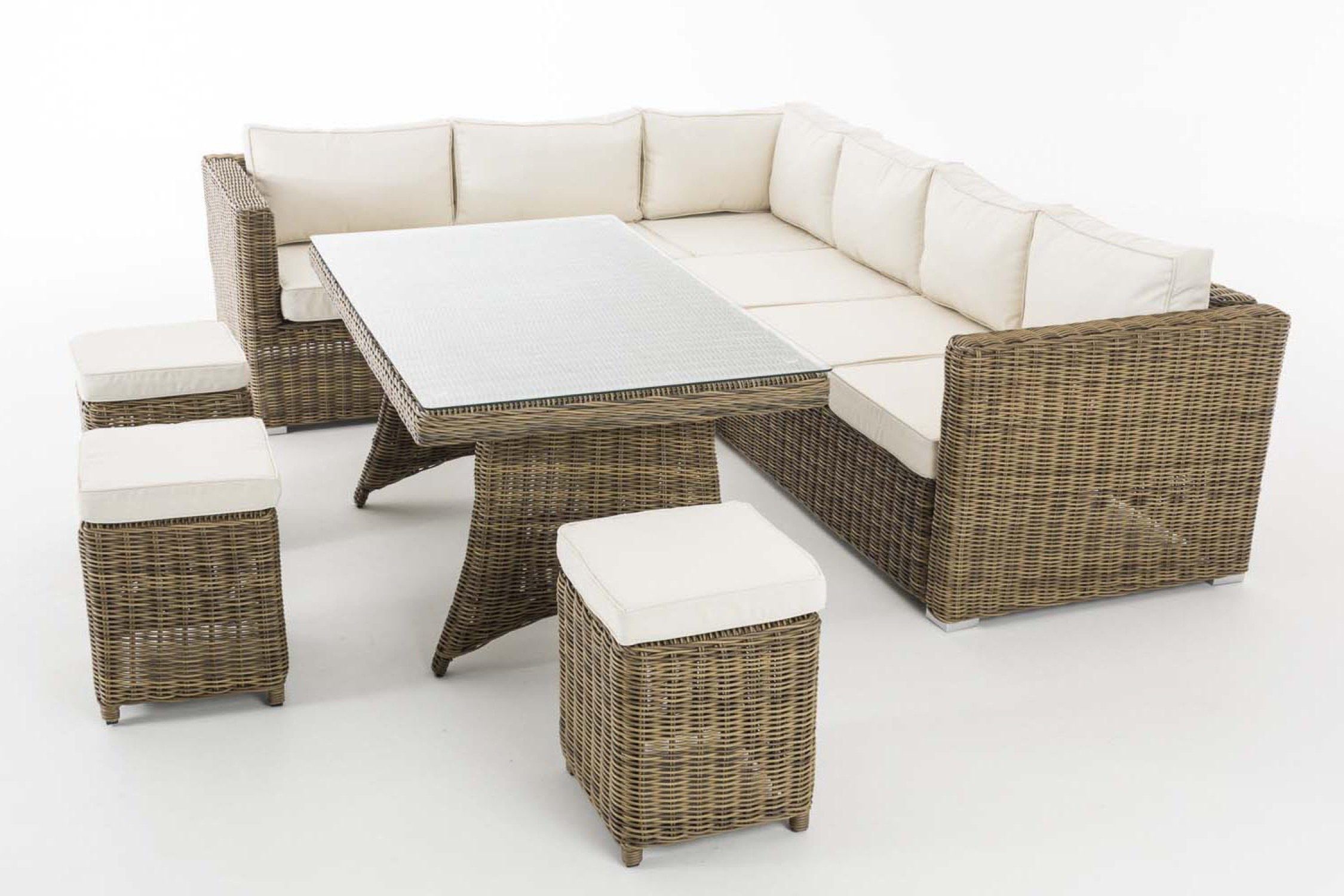 TPFGarden GartenEssgruppe Sorat Polyrattan Sitzgruppe für Garten und