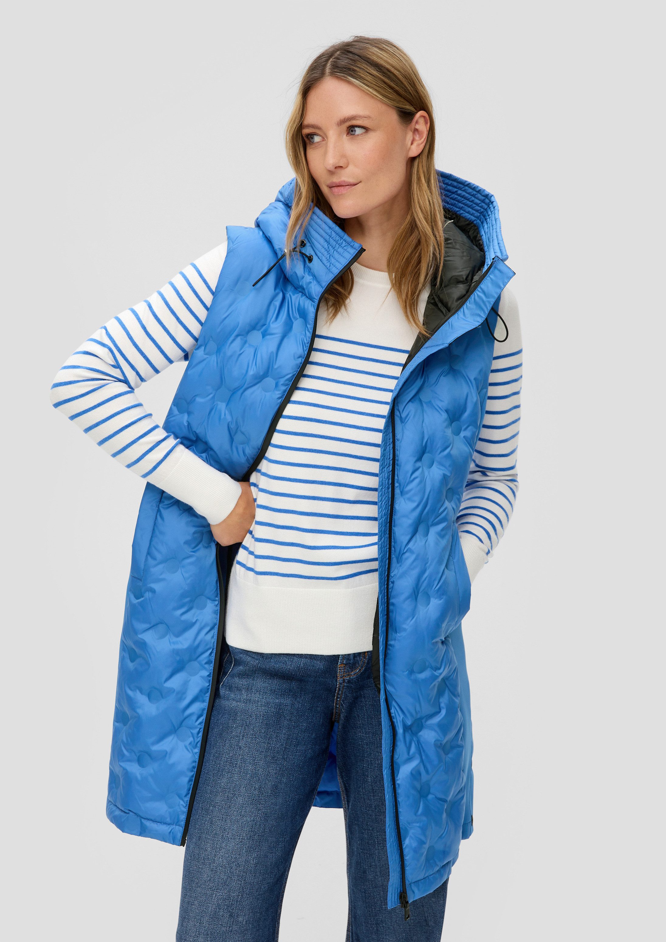 s.Oliver Outdoorjacke Outdoor-Weste Weste im Fabricmix