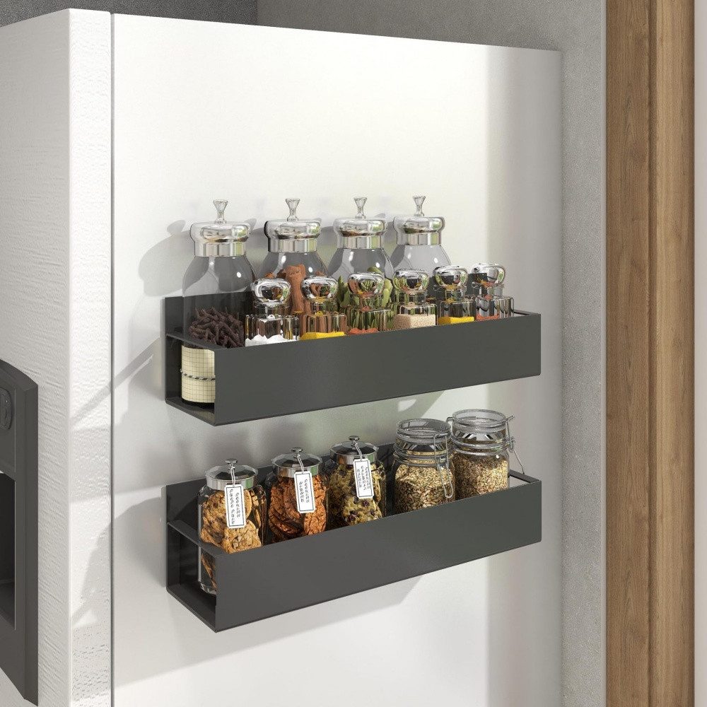 PFCTART Küchenregal Magnetisches Kühlschrankregal Seitenregal 2er-Set, günstig online kaufen