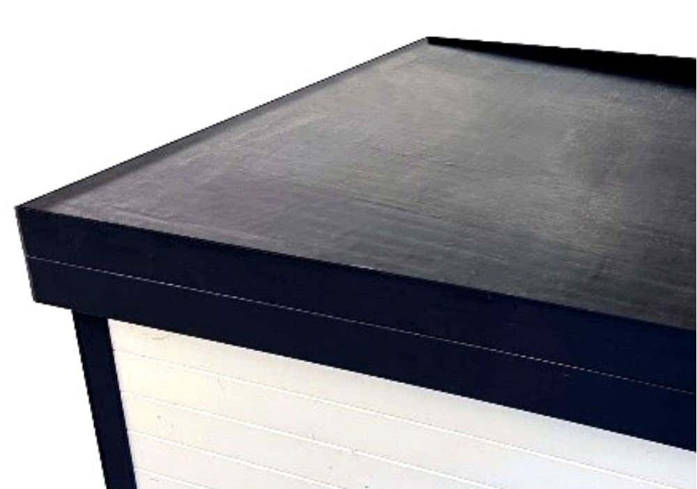 PGH Gartenhaus Premium EPDM Dacheindeckung Nr. 37 - 5,5 x 7,5 m, BxT: 550x750 cm, in Schwarz