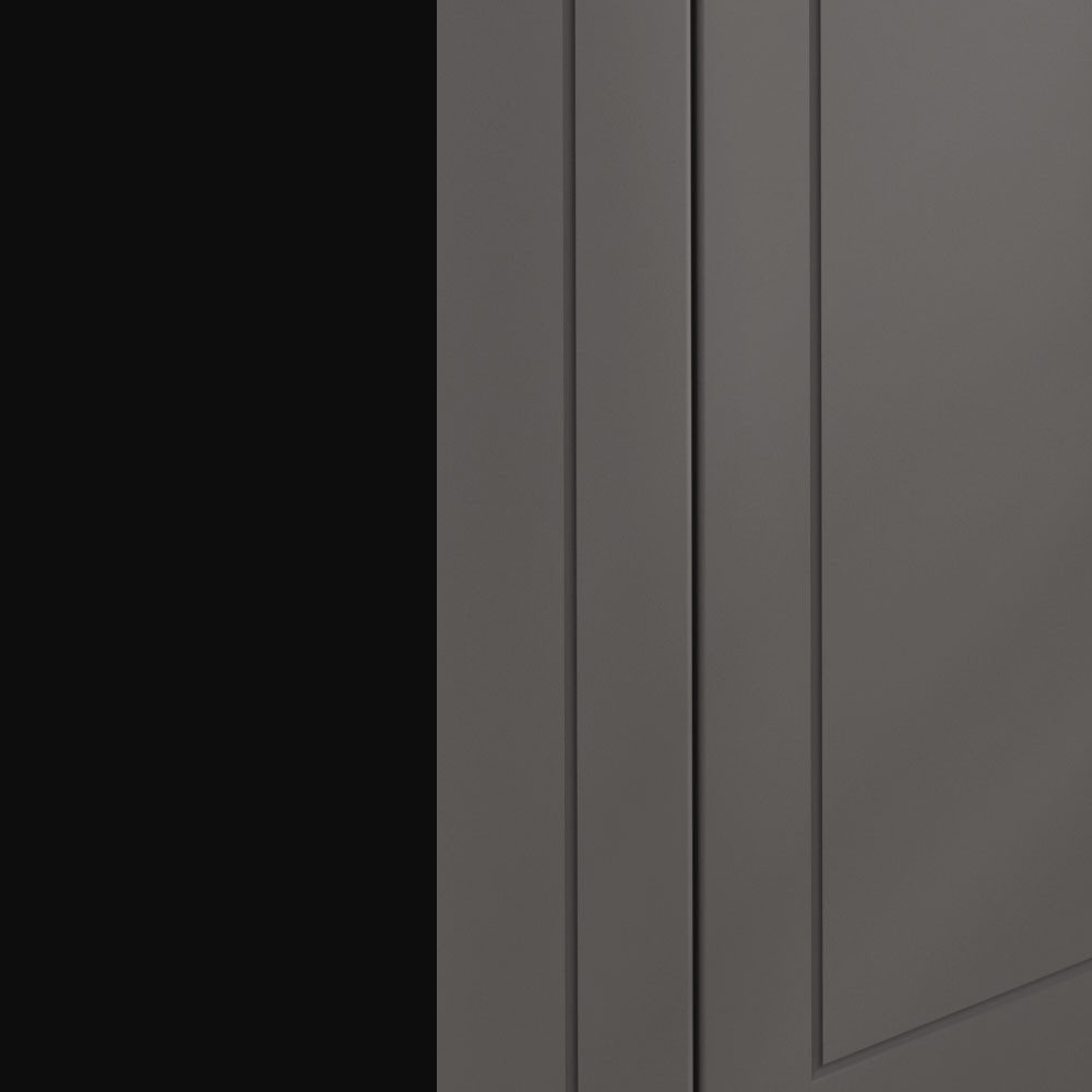 Feldmann-Wohnen Küchenzeile Kvantum, (Klappen mit Gasdruckdämpfer, Schubladen Blum Metabox Teilauszug), 250cm, 7-teilig, schwarz / dust grey matt