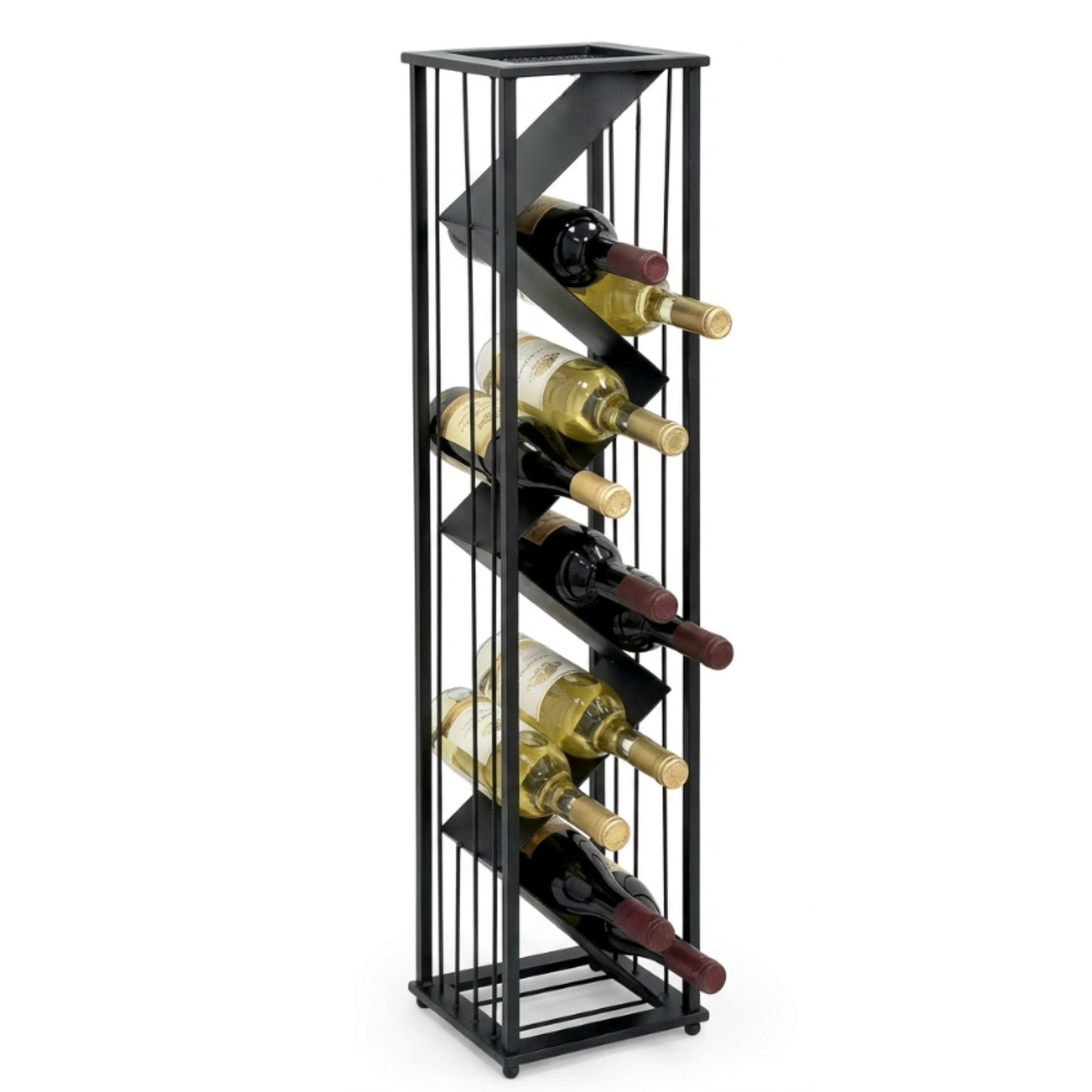 DanDiBo Weinregal Stehend 96693 Flaschenregal Weinständer Flaschenhalter Schmal Modern, Flaschenregal Weinständer Flaschenhalter Schmal Modern