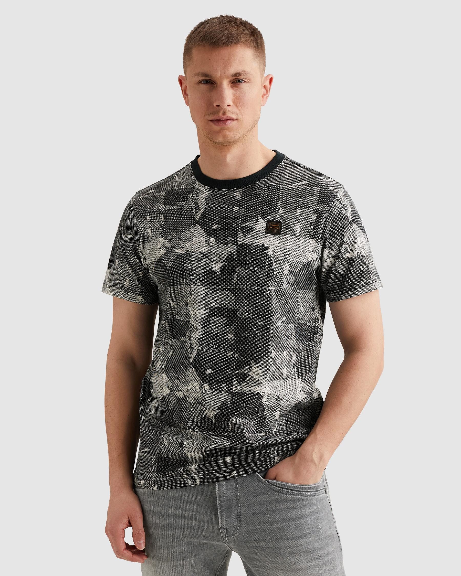 T-Shirt Short sleeve r-neck slub jersey aop