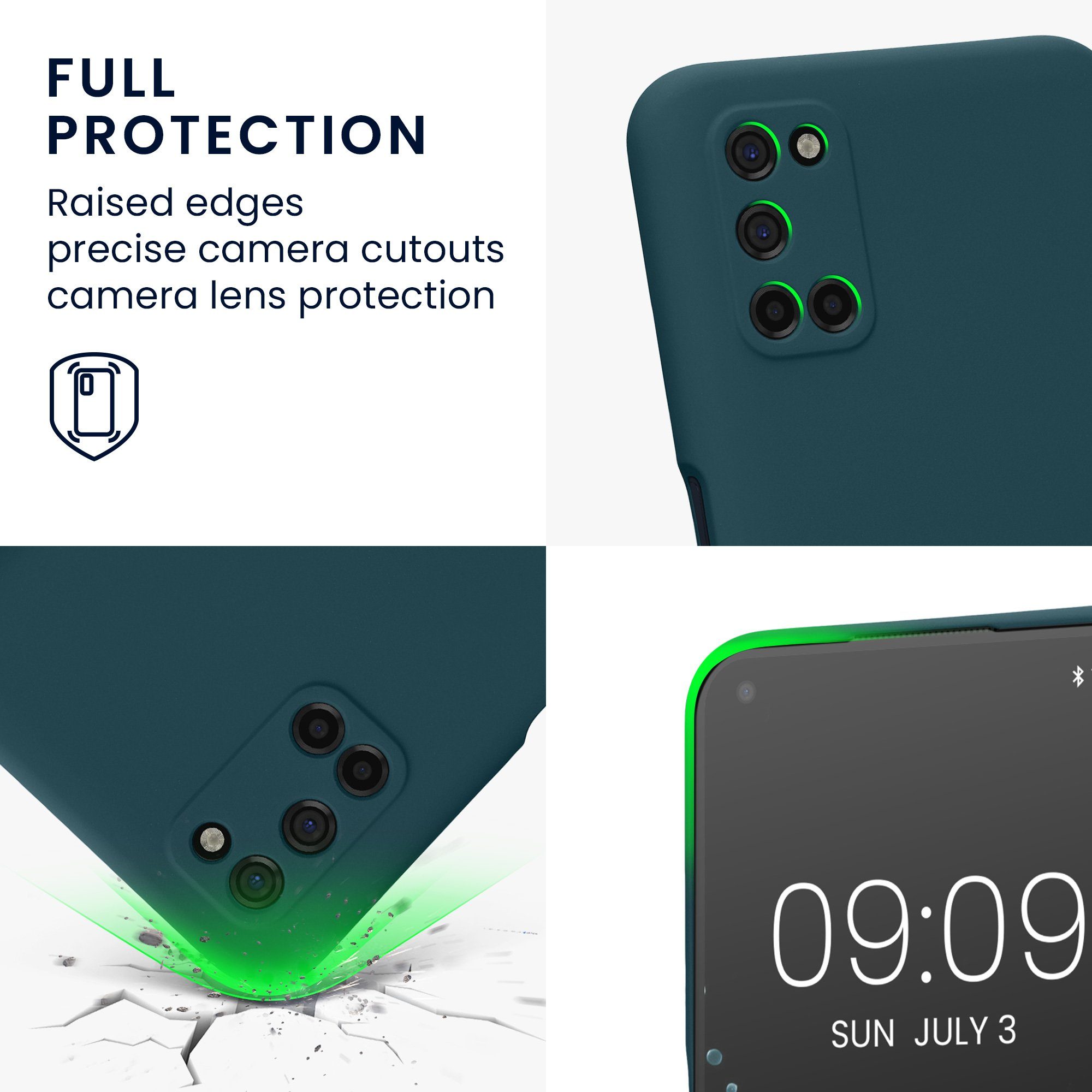 kwmobile Handyhülle Slim Case für Oppo A52 / A72 (4G), Hülle Silikon Handy - Handyhülle gummiert