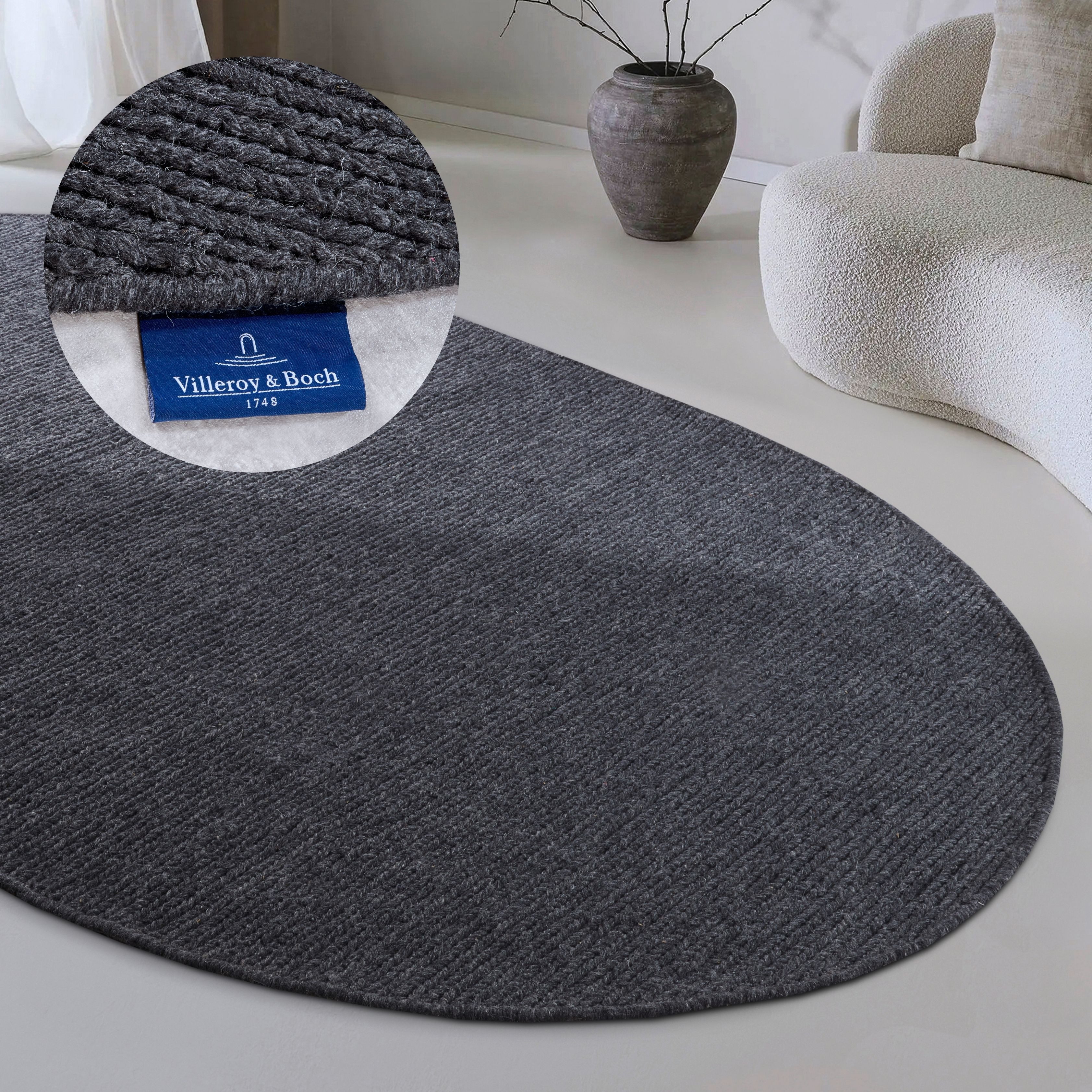 Villeroy & Boch Wollteppich Francois, rechteckig, Höhe: 7 mm, in rund, oval, Läufer, handgewebt, Wolle, Wohnzimmer, Schlafzimmer