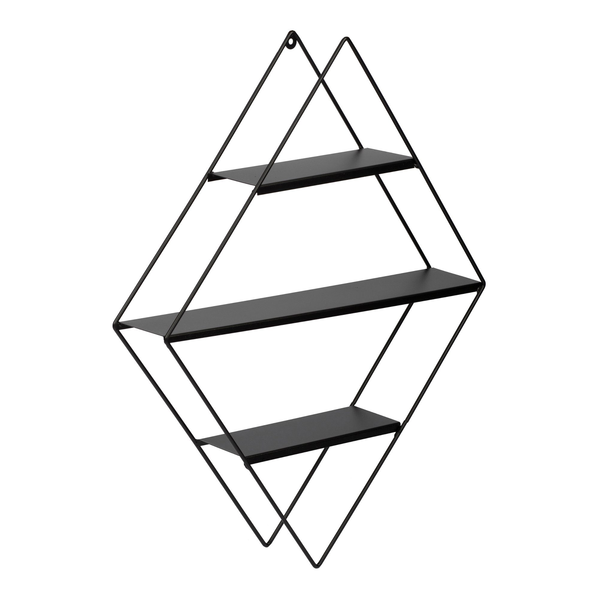 en.casa Wandregal, »Polvijärvi« mit 3 Ablagen 50x9x66 cm Rautenförmig Schwa günstig online kaufen