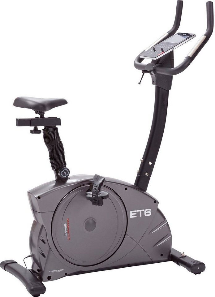 Christopeit Sport® Ergometer ET 6, mit LCD-Display, Pulsmessung über  Handpulssensoren und Bluetooth Brustgurtempfänger