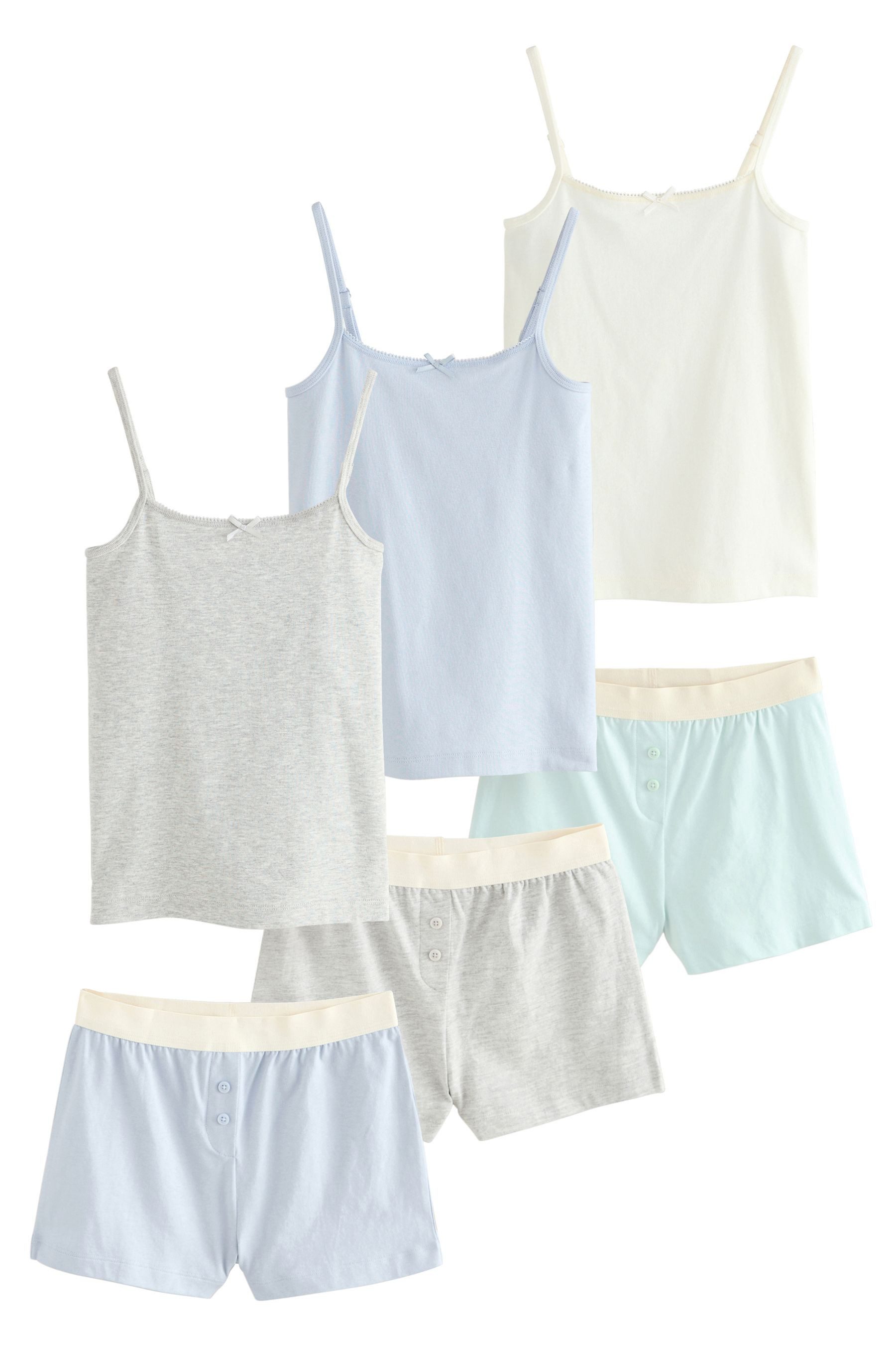 Pyjama Kurze Schlafanzüge mit Trägertops, 3er Pack