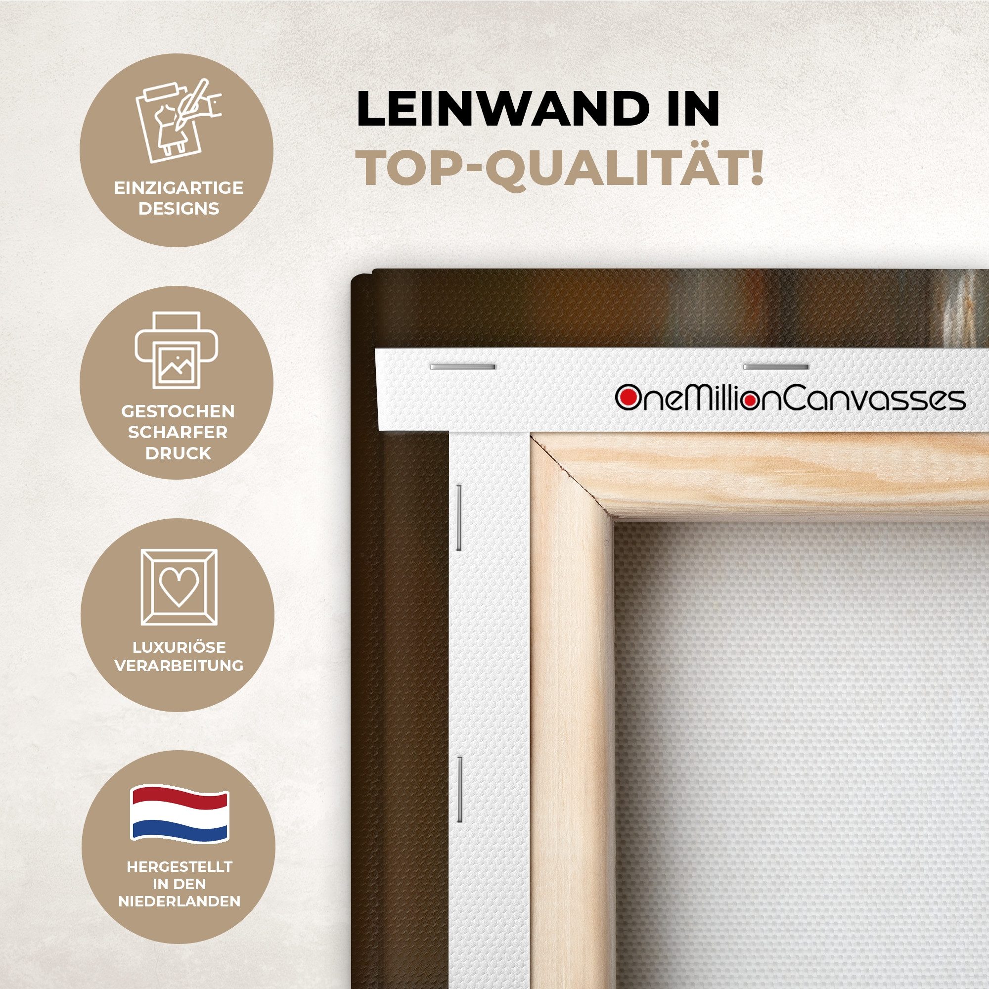 OneMillionCanvasses® Leinwandbild Panorama Küken - Fenster - Ostereier - Ostern Deko, Fotodruck (1 St), Wandbild, Deko Schlafzimmer Wohnzimmer Flur 40x20 cm