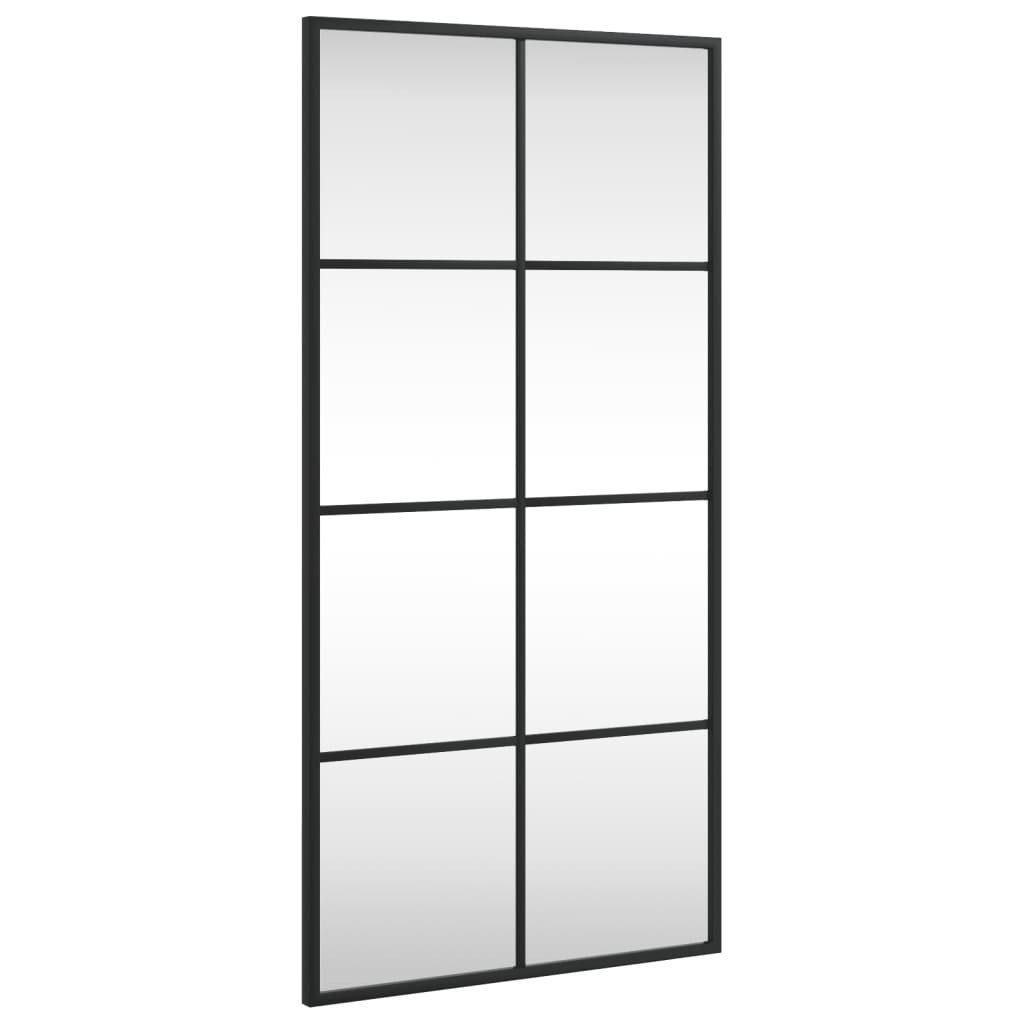 vidaXL Spiegel Wandspiegel Schwarz 40x80 cm Rechteckig Eisen (1-St)