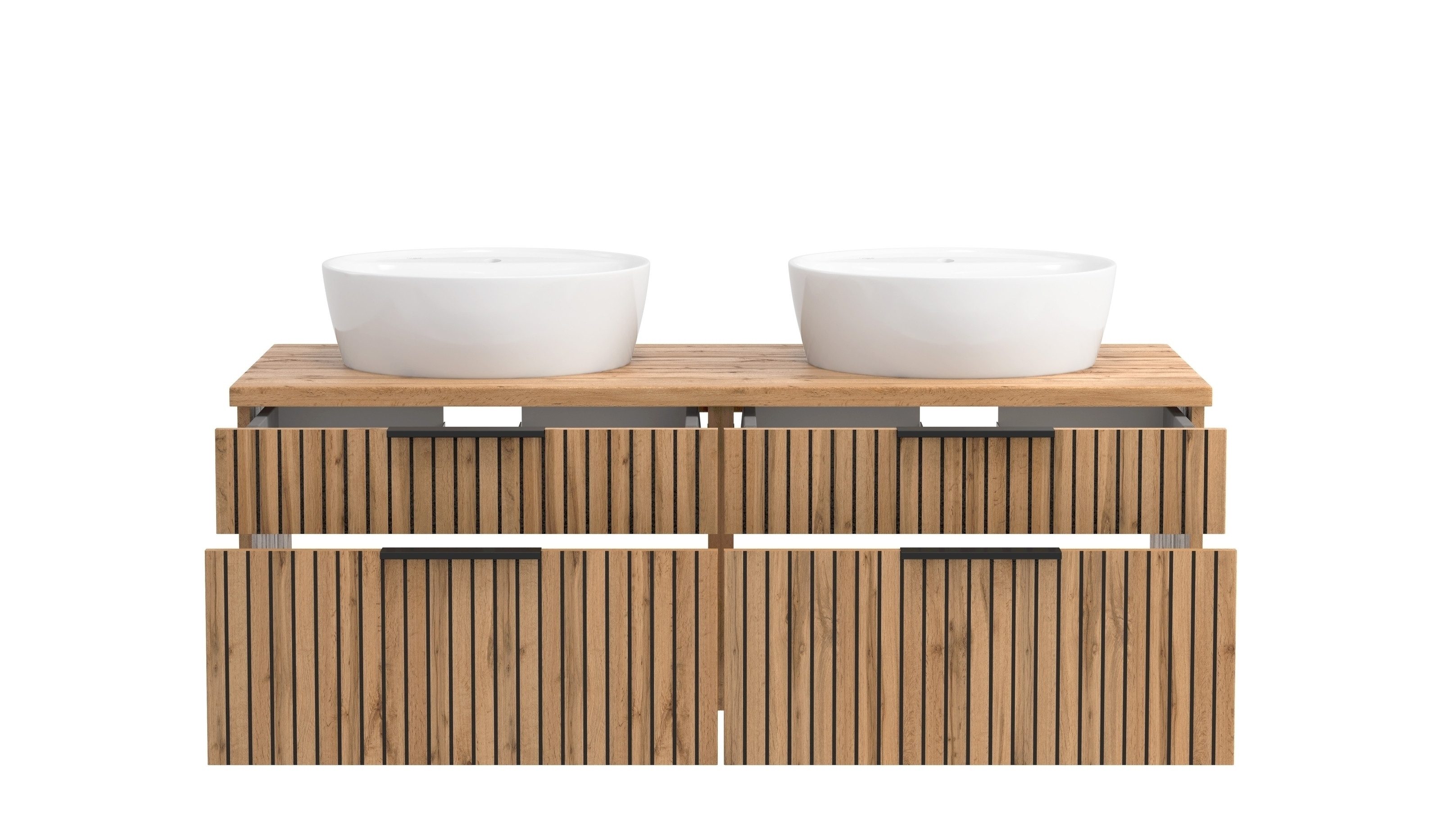 HELD MÖBEL Waschtisch in Wotaneiche-Dekor - 120x41x47cm (BxHxT)