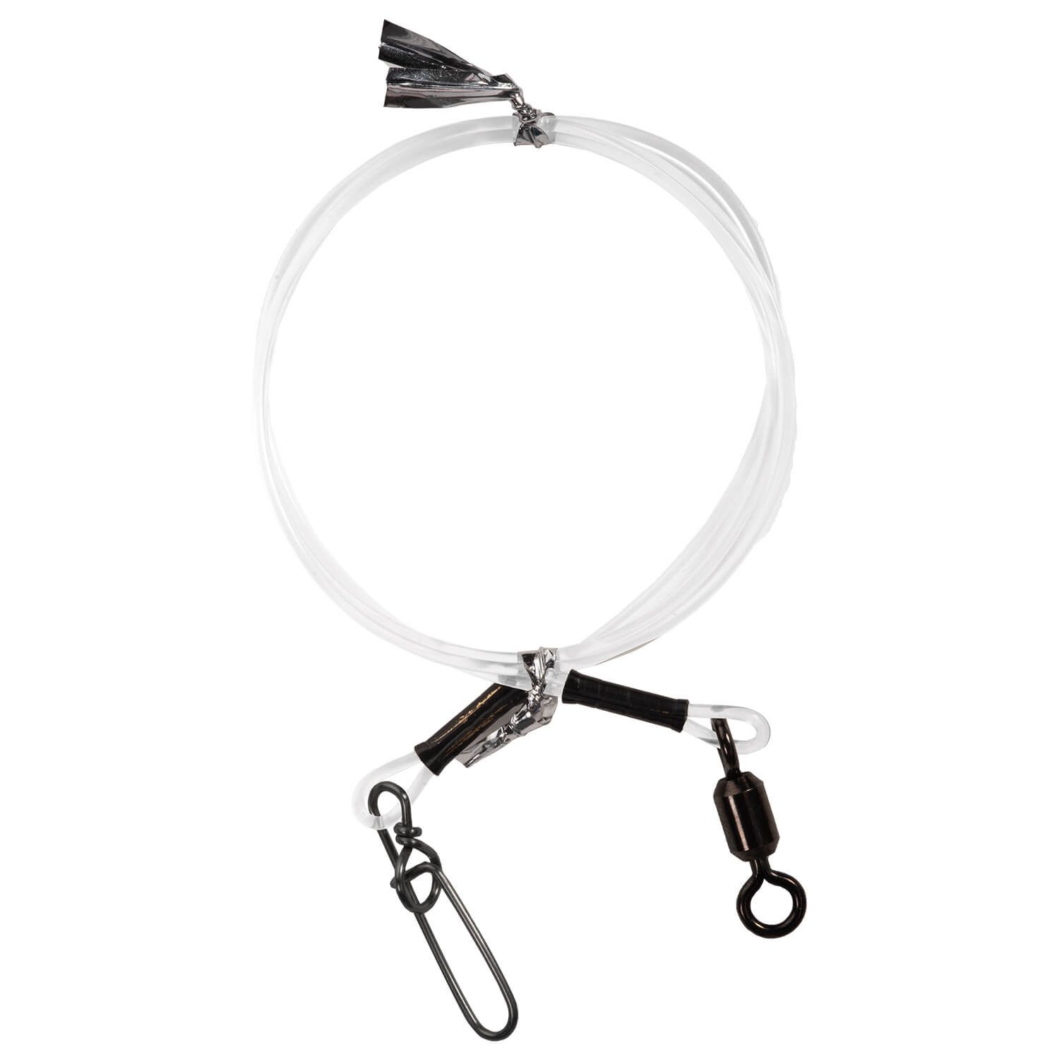 Vorfachschnur BKK Fluorocarbon Vorfach HD mit Wirbel und Karabiner 50cm