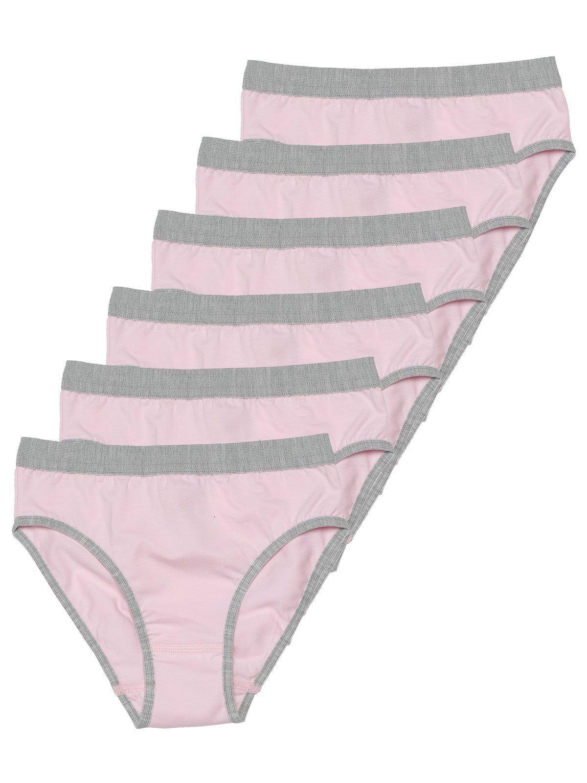 Sweety for Kids Slip 6er Sparpack Mädchen Slip Single Jersey (Spar-Set, 6-St) hohe Markenqualität helles rosa