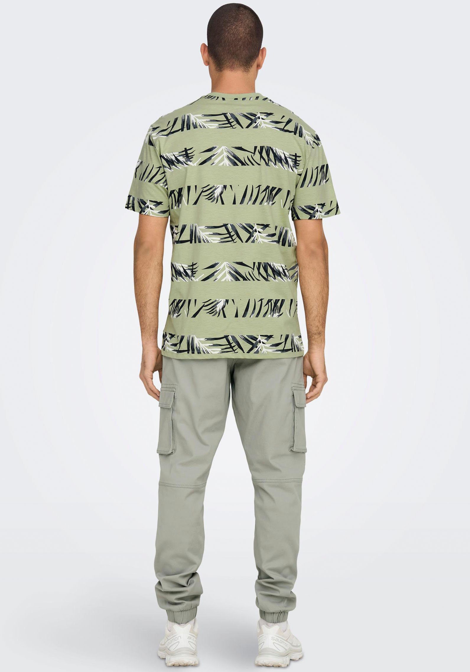 ONSIASON TEE alfalfa STRIPE ONLY SONS Rundhalsshirt REG AOP &