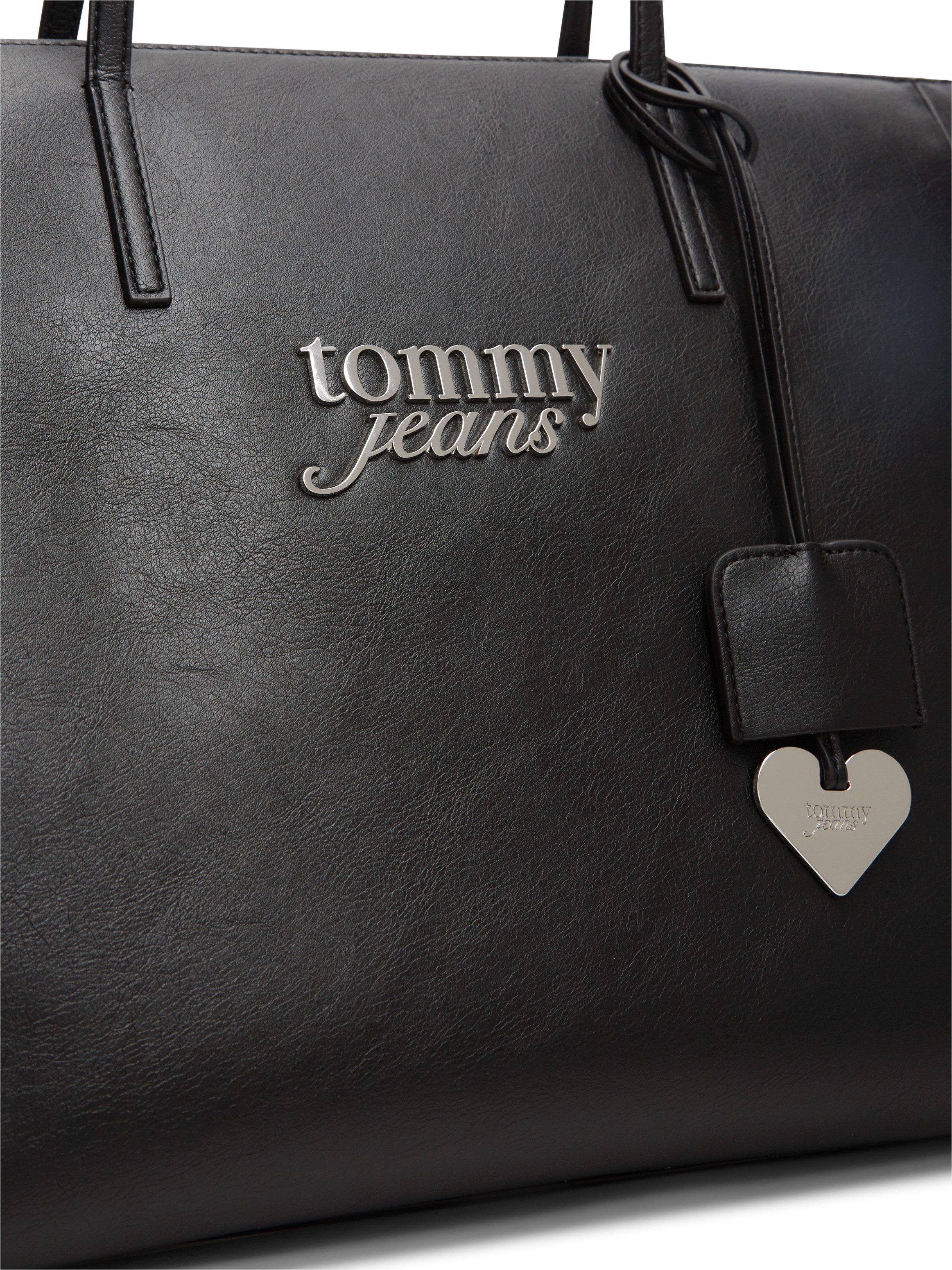 Tommy Jeans Tragetasche TJW BOLD TOTE (Set, Mit abnehmbarem Anhänger), Damen Handtasche, Umhängetasche mit Logoschriftzug – Bild 4 von 5