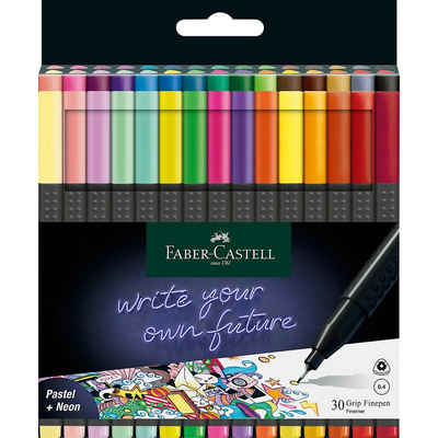 Faber-Castell Fineliner »Fineliner GRIP Finepen, 30 Farben«