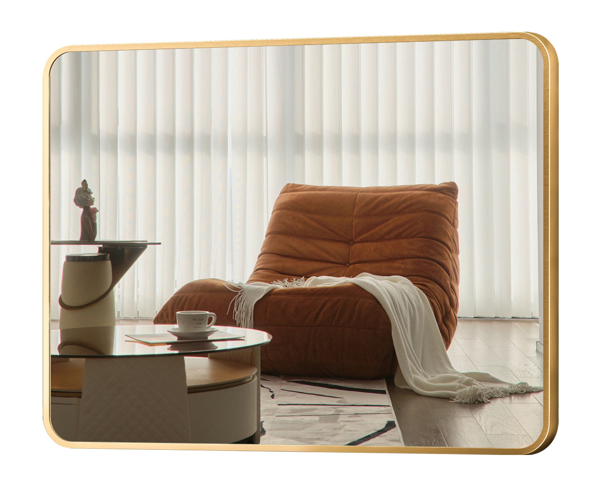 Hopibath Wandspiegel Gold Rechteckig Spiegel für günstig online kaufen