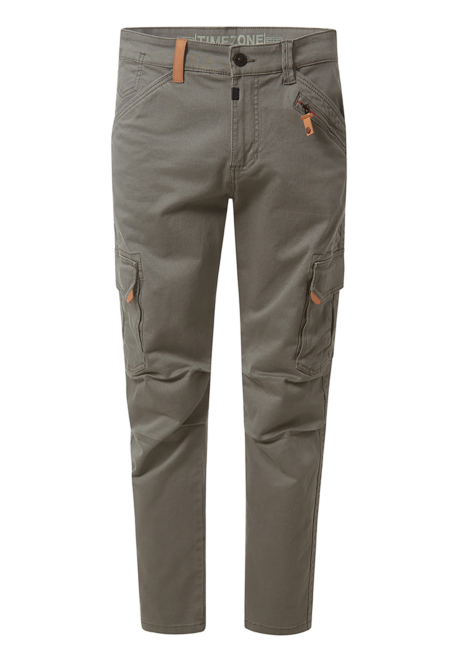 TIMEZONE Cargohose Regular Fit Pattentaschen Stretch für Herren (1-tlg) Gürtelschlaufen, Bundknopf, Kleine Reißverschlusstasche