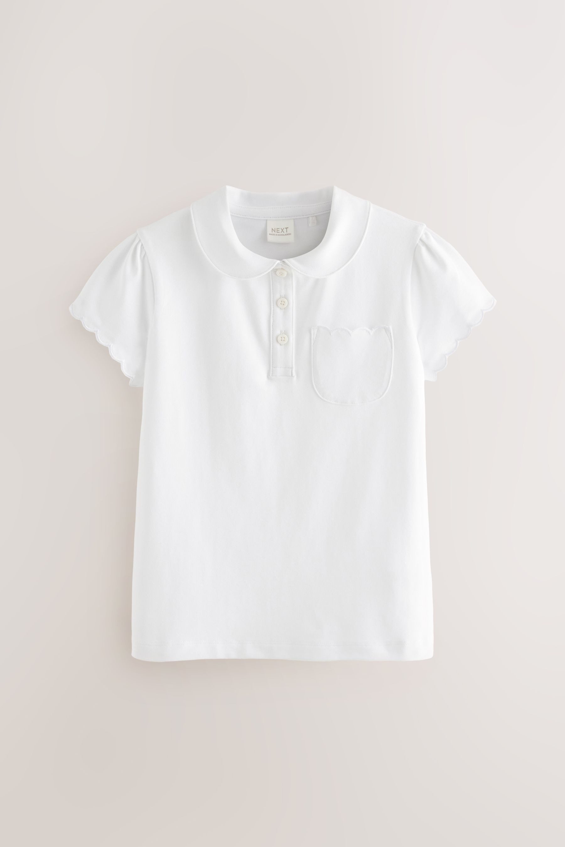 Next Poloshirt Jersey-Poloshirts mit Bogenkantendesign, 2er-Pack (2-tlg)