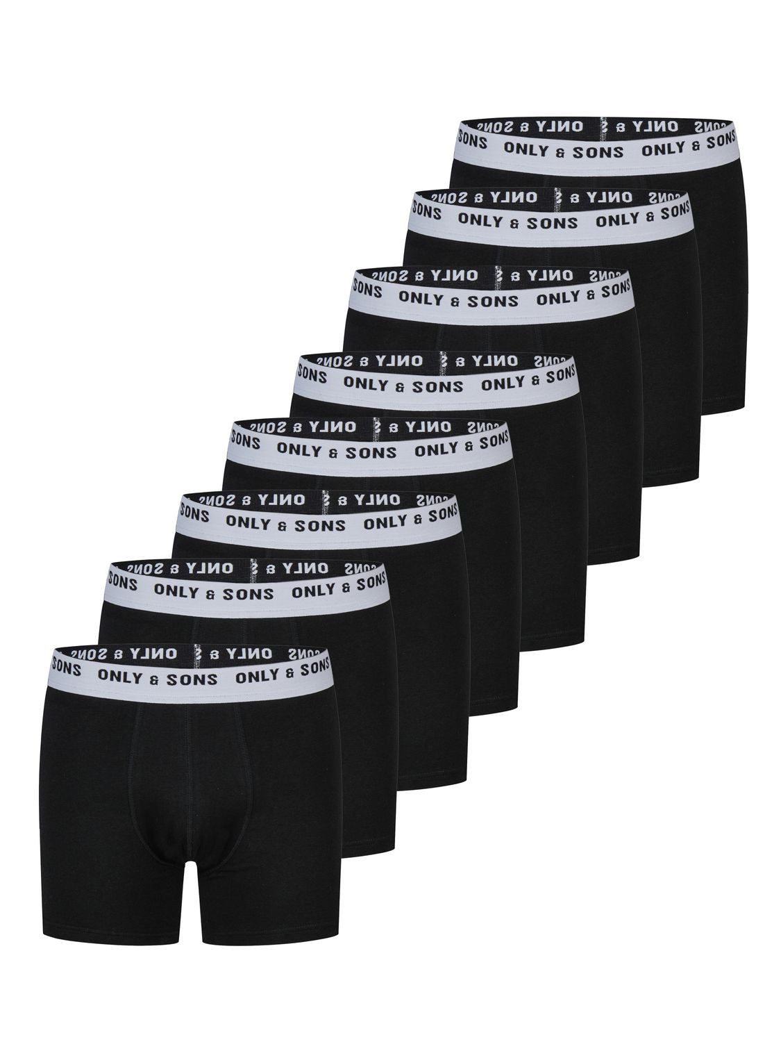 Only & Sons Boxershorts Herren Retroshorts ONSSCOTT 8 PACK Regular Fit (Vorteilspack, 1-St) Unterhosen mit Stretch