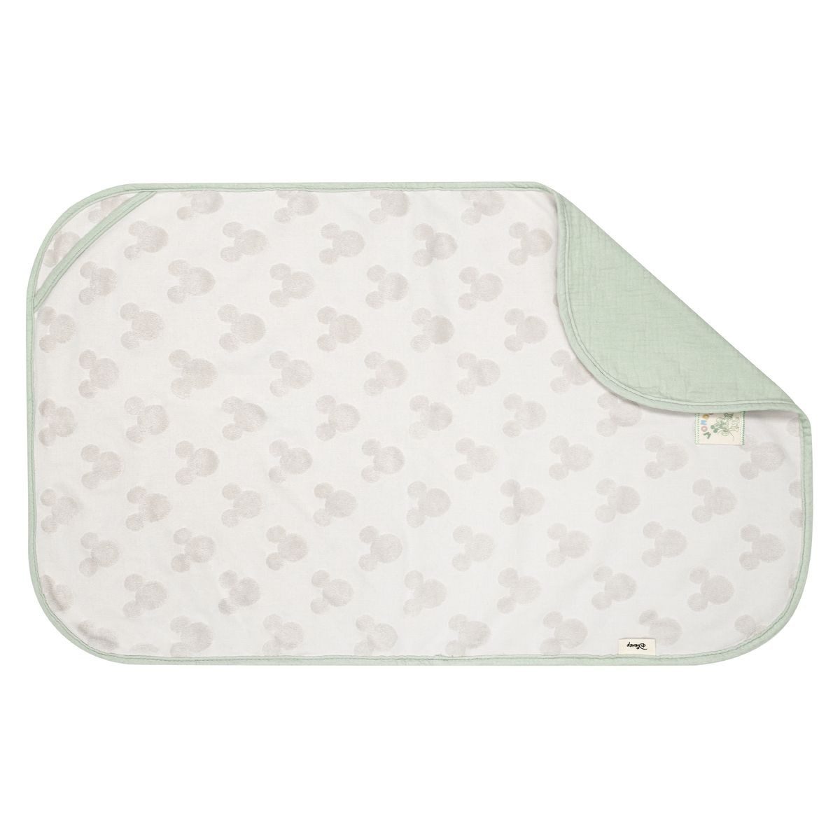 Hauck Wickelauflage Disney Mickey - Light Beige, 2in1 Auflage / Topper & Handtuch für Wickeltisch - waschbar bei 60° C