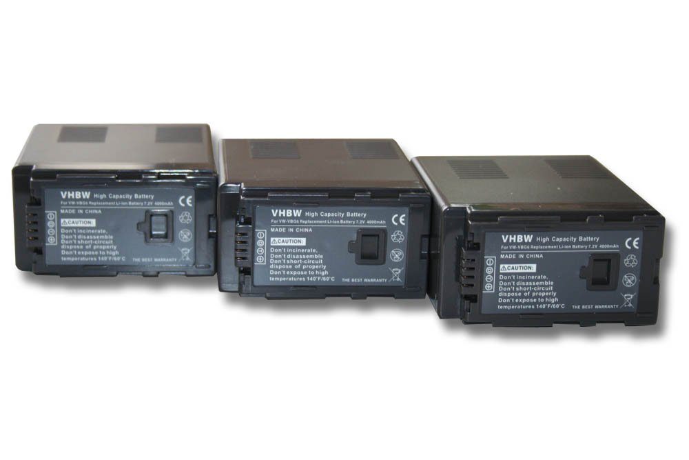 vhbw passend für Panasonic AG-HMC71, AG-HMC71E, AG-HMC81, AG-HMC81E, Kamera-Akku 4000 mAh