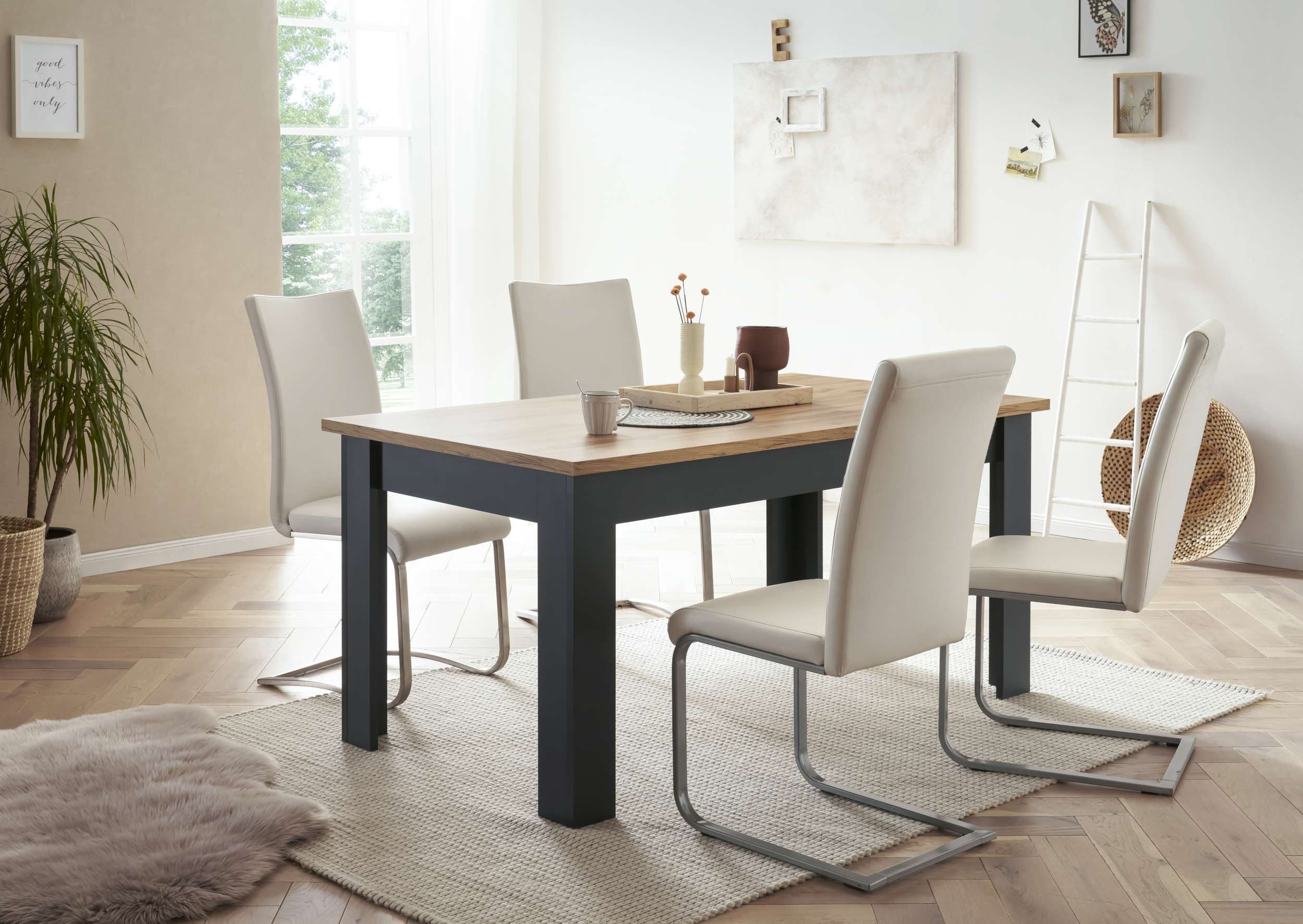 99rooms Esstisch Marko (Esstisch, Tisch), Rechteckige Formgebung, 90×76×160 cm