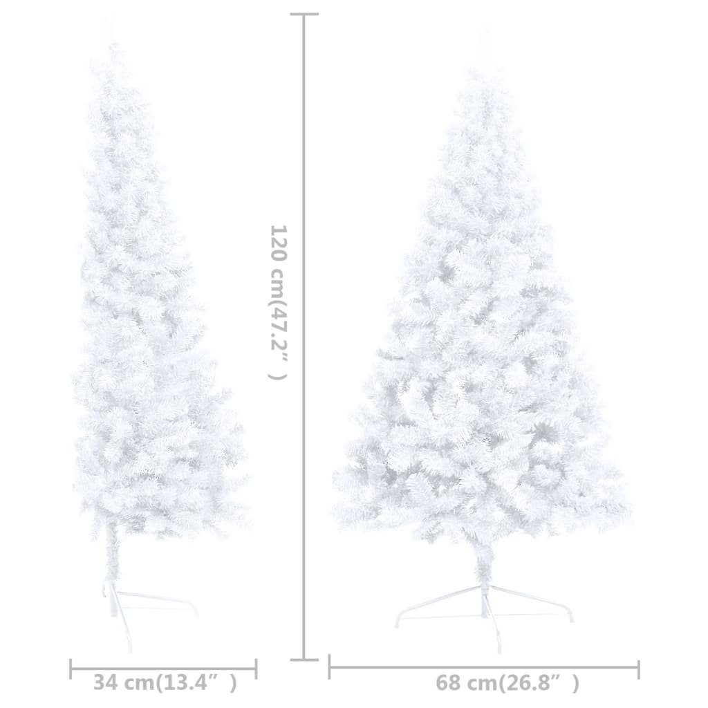 Halb-Weihnachtsbaum Ständer Weihnachtsbaum 120 Weiß cm furnicato Künstlicher mit PVC Künstlicher