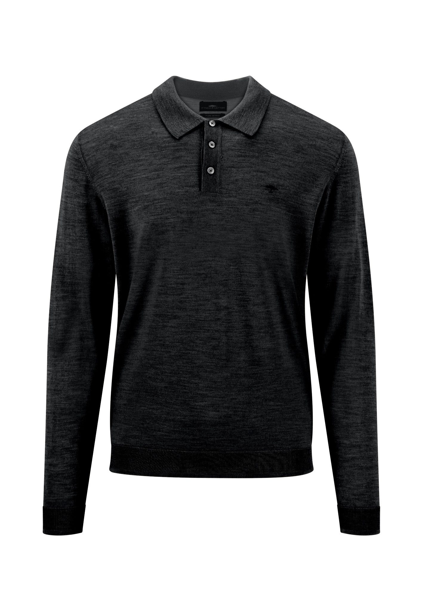 FYNCH-HATTON Polokragenpullover Langarm mit Knopfleiste