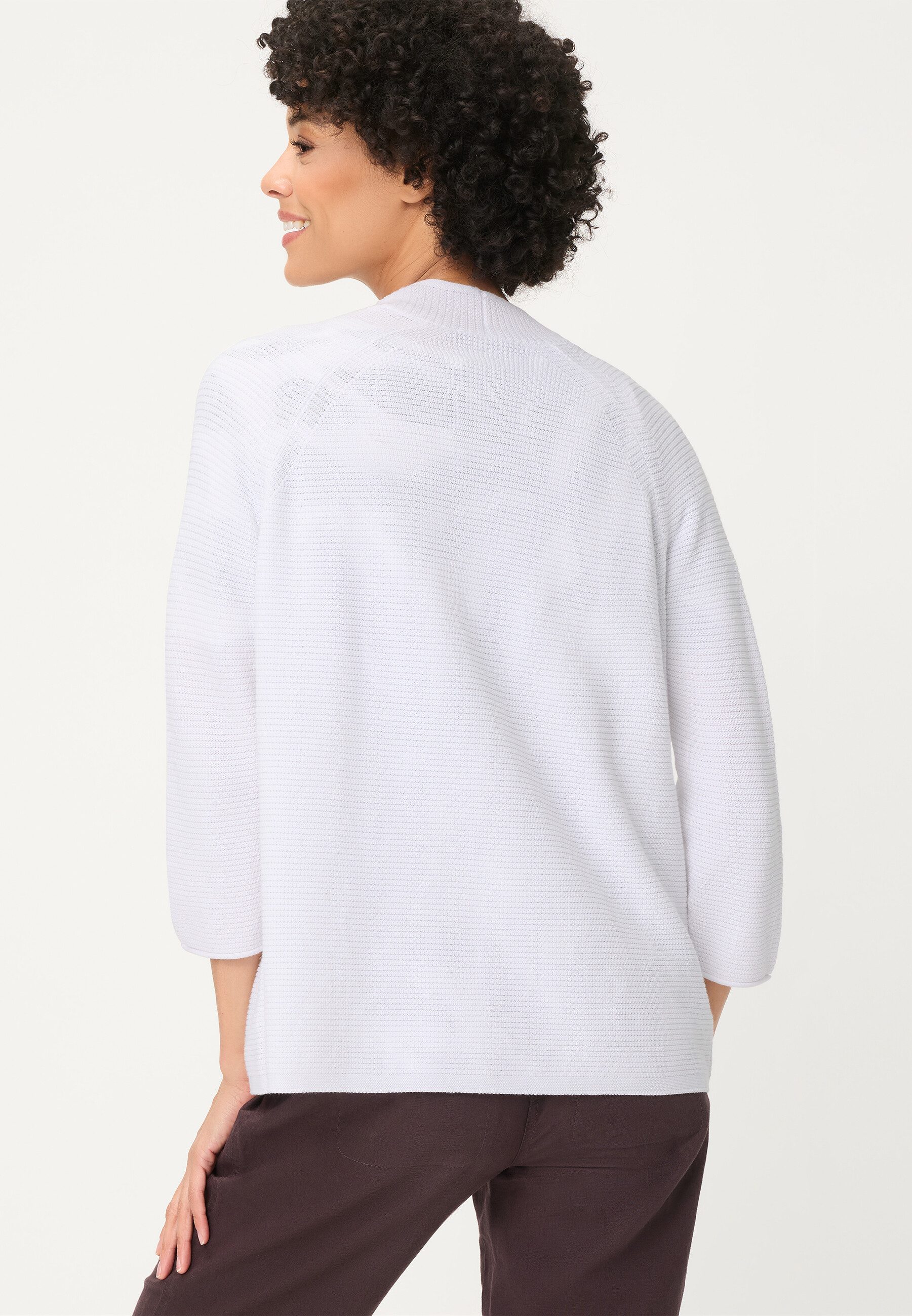 Olsen Cardigan Cardigan mit Schalkragen und 3/4-Raglanärmeln mit Schalkragen