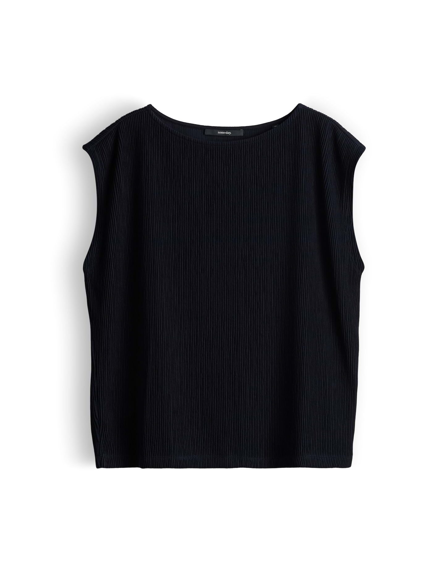 someday Kurzarmshirt Keldine aus Jersey mit Plisseestruktur Elastischer Komfort mit softem Griff