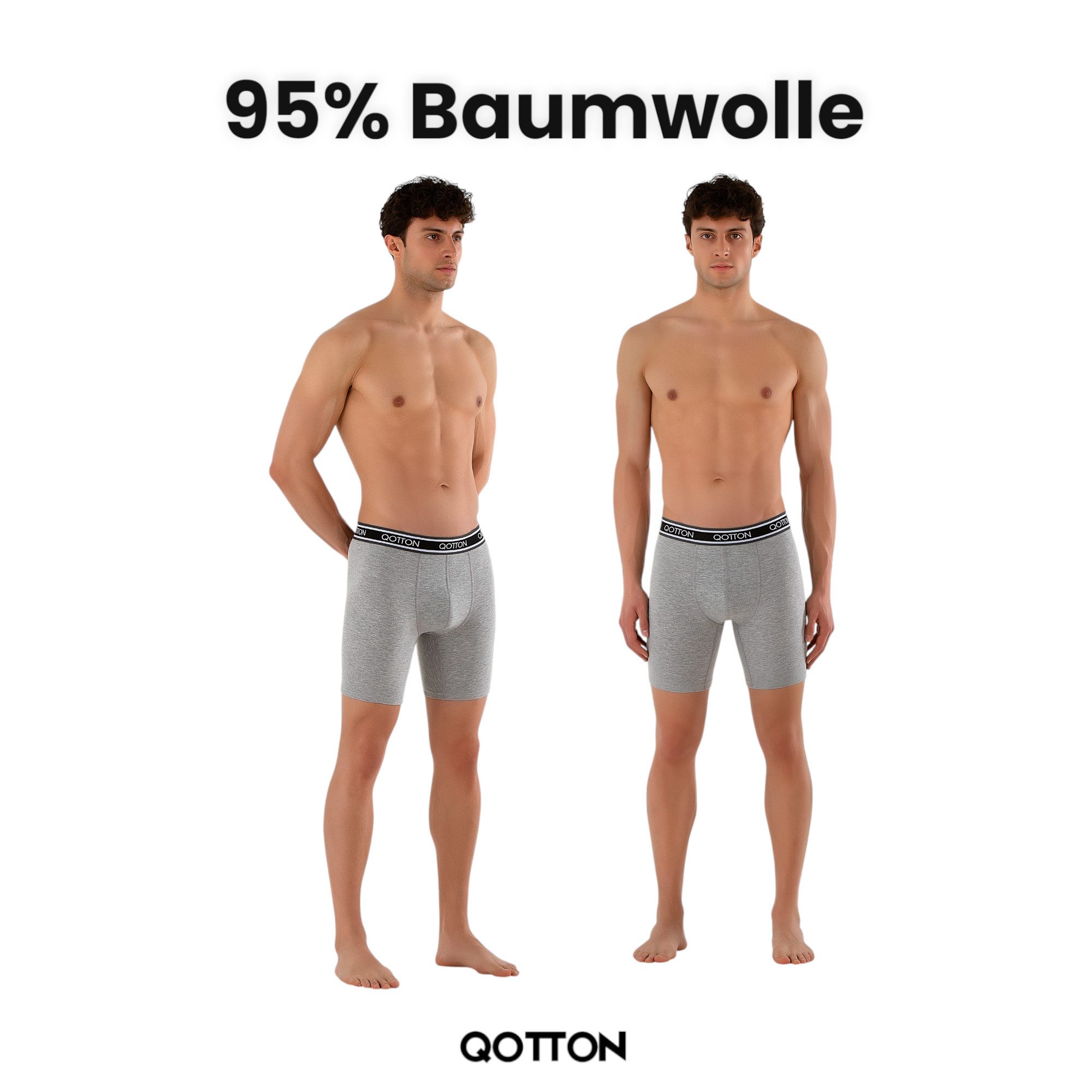 Qotton Boxershorts Langes Bein 6er Pack Baumwolle Boxershorts Unterwäsche H günstig online kaufen