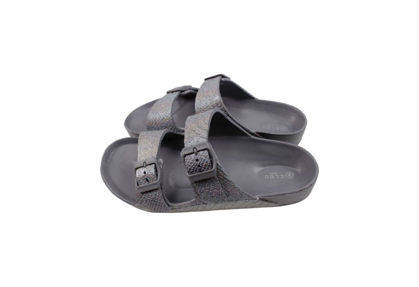 VewoTex Damen Hausschuhe mit Schnallen » Badelatschen » Glitzer Badeschuhe Hausschuh (1 Paar, Kein Set) günstige Sandalen & Slipper