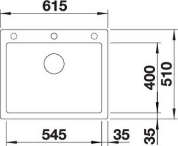 Blanco Granitspüle PLEON 6, rechteckig, aus SILGRANIT®