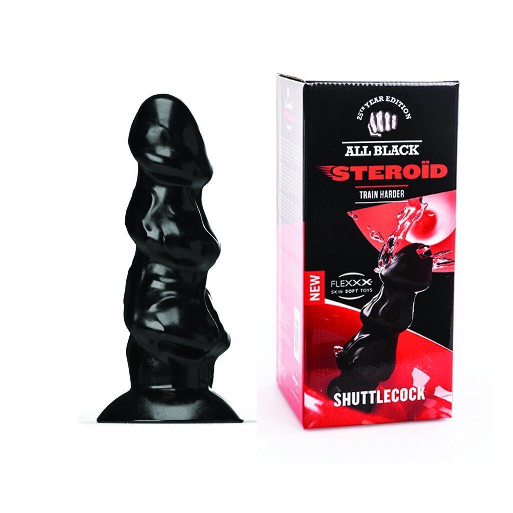 ALL BLACK Dildo ALL BLACK STEROID Shuttlecock Black | Klassische Dildos