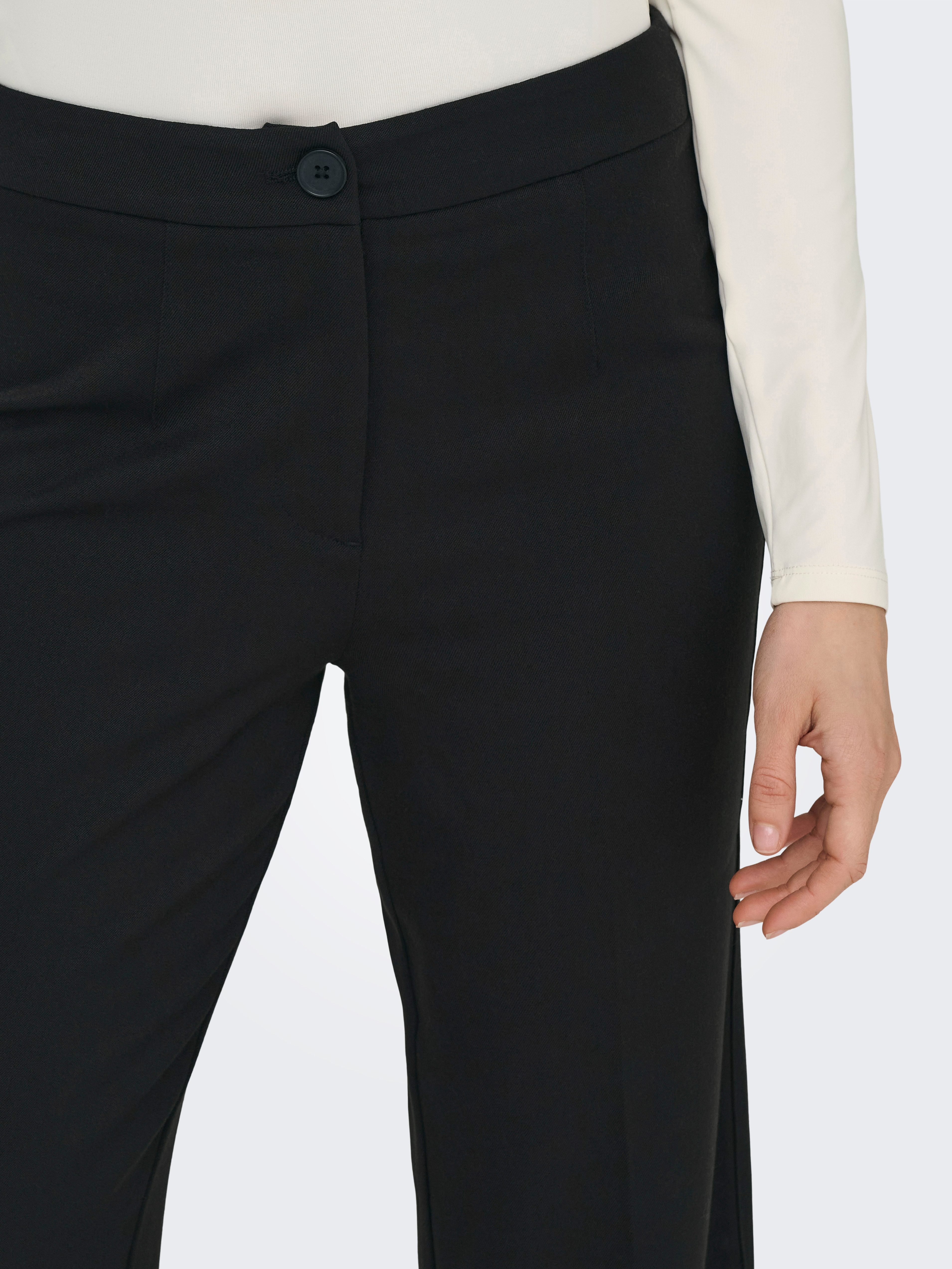 ONLY Anzughose ONLMIA – Anzughose mit hoher Taille und Stretch gerade Form, modisch, Materialmix, Web