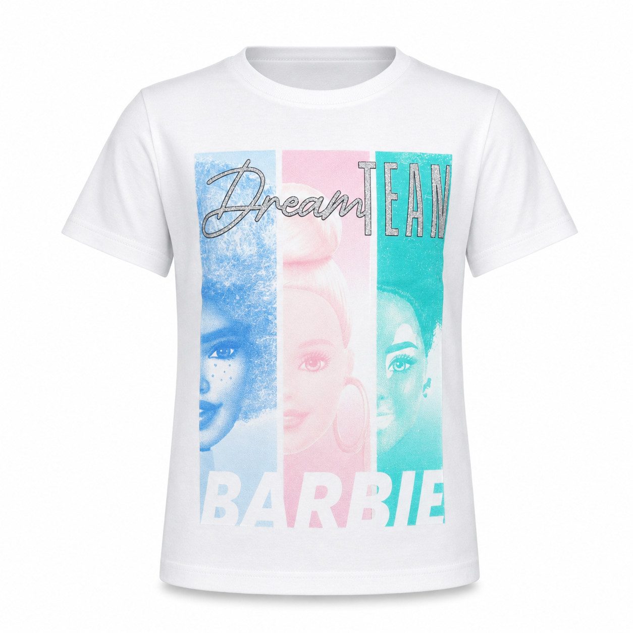 Barbie Print-Shirt Barbie and Friends Mädchen T-Shirt kurzarm Shirt Gr. 134-164 100% Baumwolle