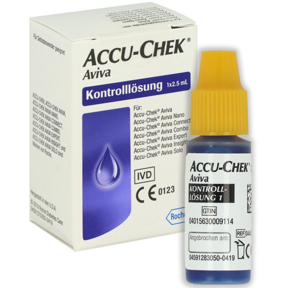 Blutzucker-Teststreifen Accu-Chek Aviva Kontroll-Lösung, 2,5 ml