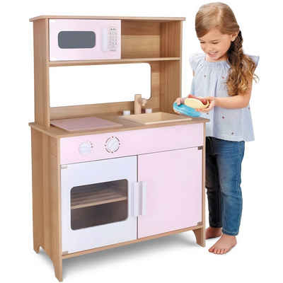 habeig Spielküche Kinderküche Spielküche Kinderspielküche Spielzeugküche Holzküche Rosa
