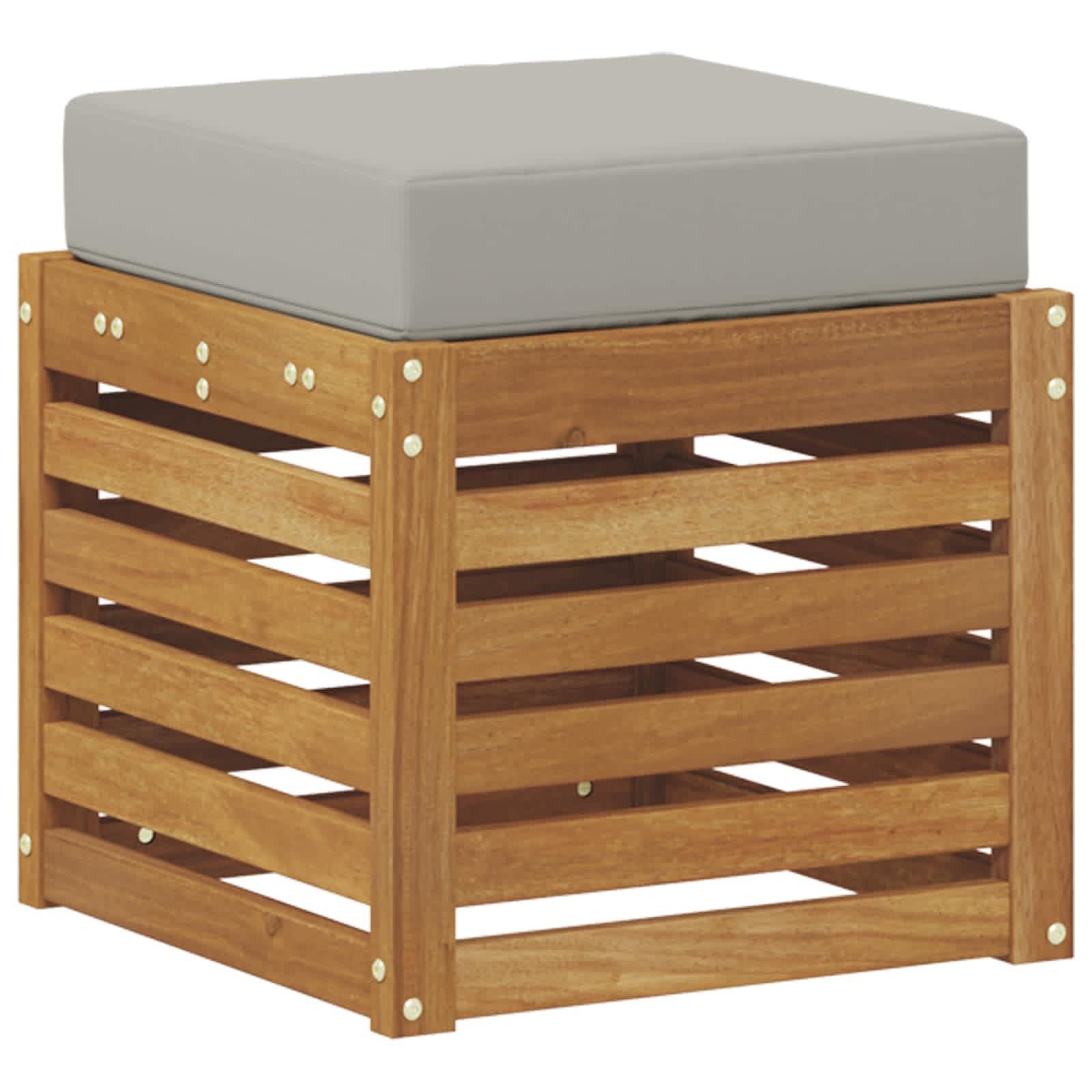 vidaXL Sofaelement Outdoor Hocker Bank Massivholz Natur (1 St)