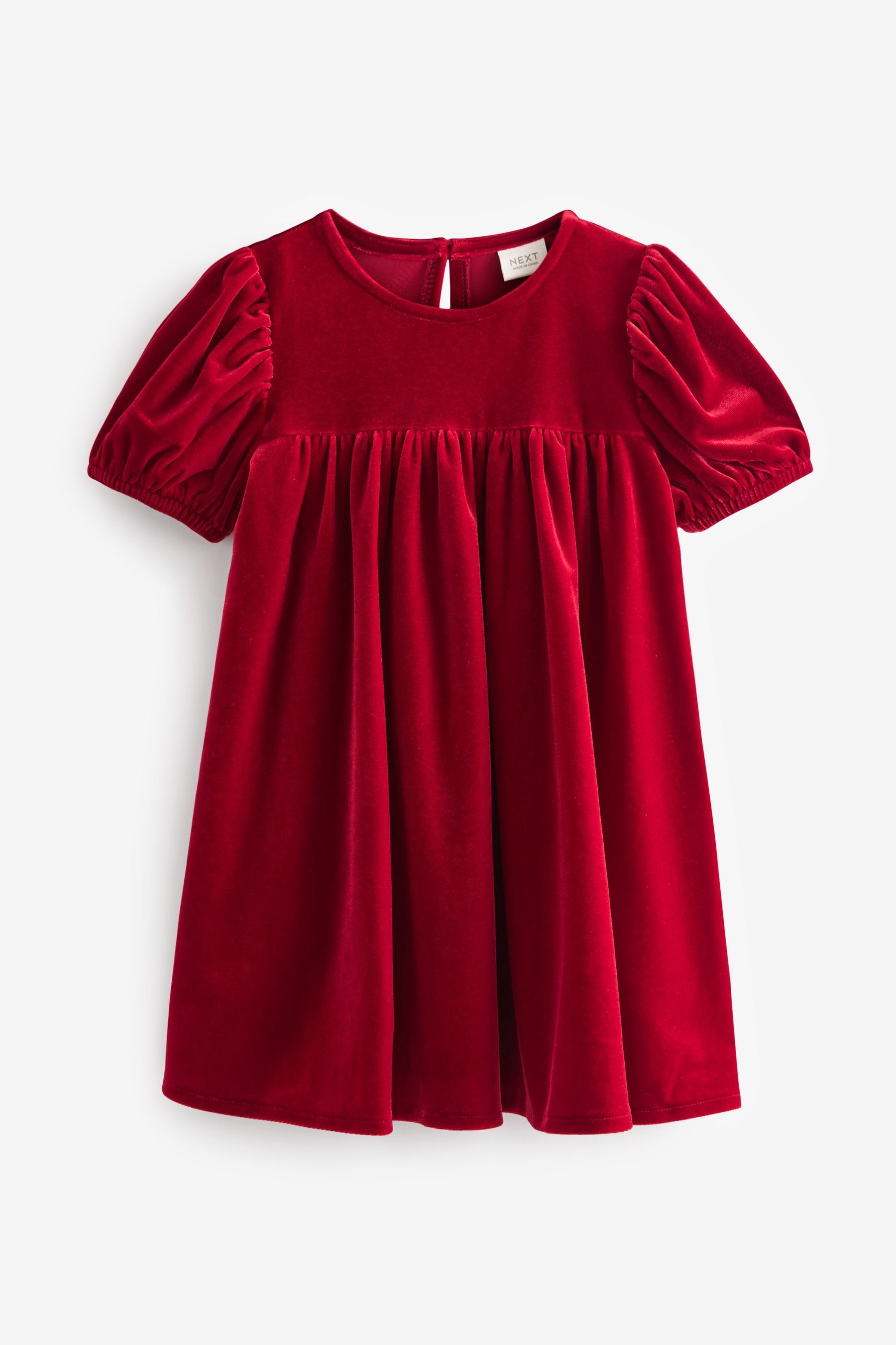 Next Samtkleid Kleid aus Samt (1-tlg) Red