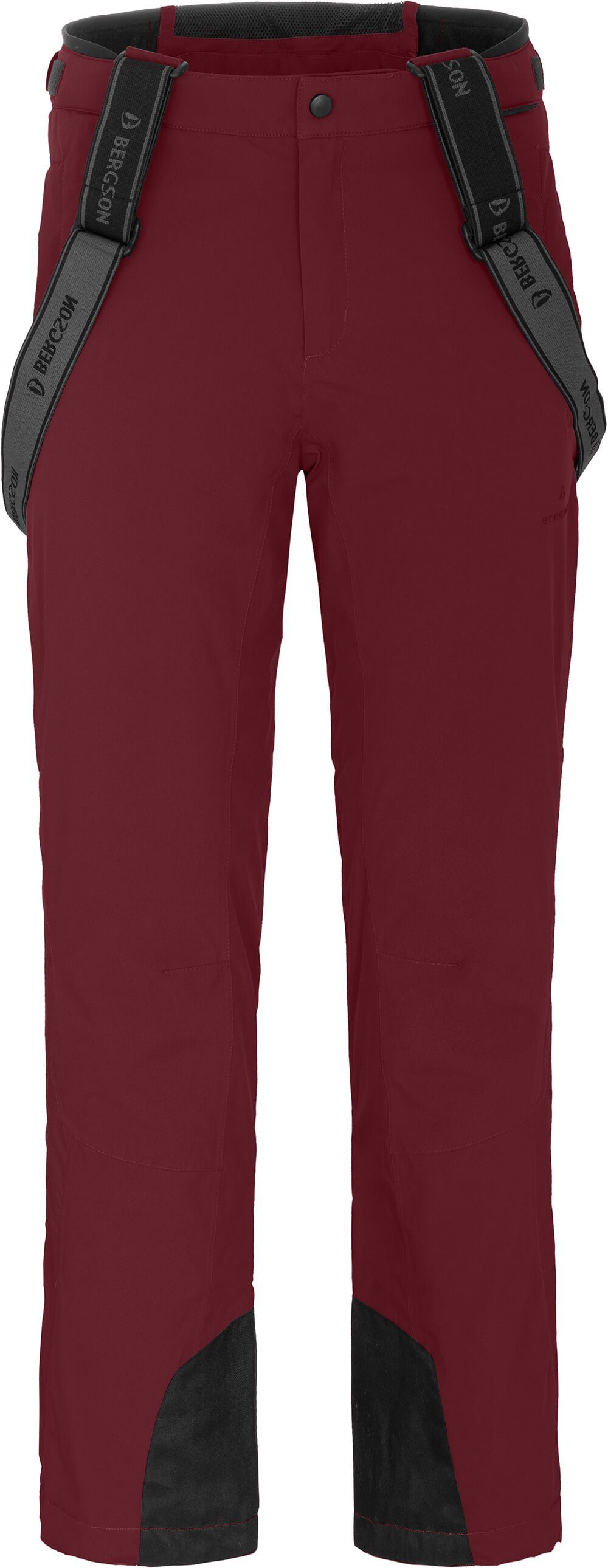 Bergson Skihose wattiert, 20000 rot/braun Normalgrößen, FLEX Herren bielastisch, Skihose, Wassersäule, mm