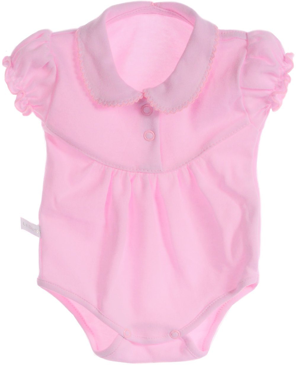 Body Baby Kurzarmbody mit Kragen in Rosa